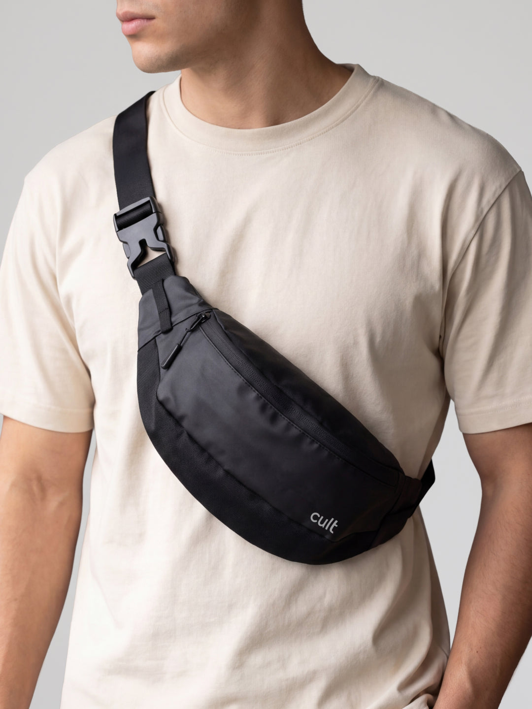 Cult Waist Bag Fanny Pack for Travel & Daily Use Black Unisex