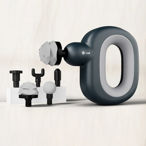 Cult Halo Premium Full Body Gun Massager with Multi-Grip Handle, 5 Massage Heads & 6 Adjustable Speeds, 3 hour battery, Blue