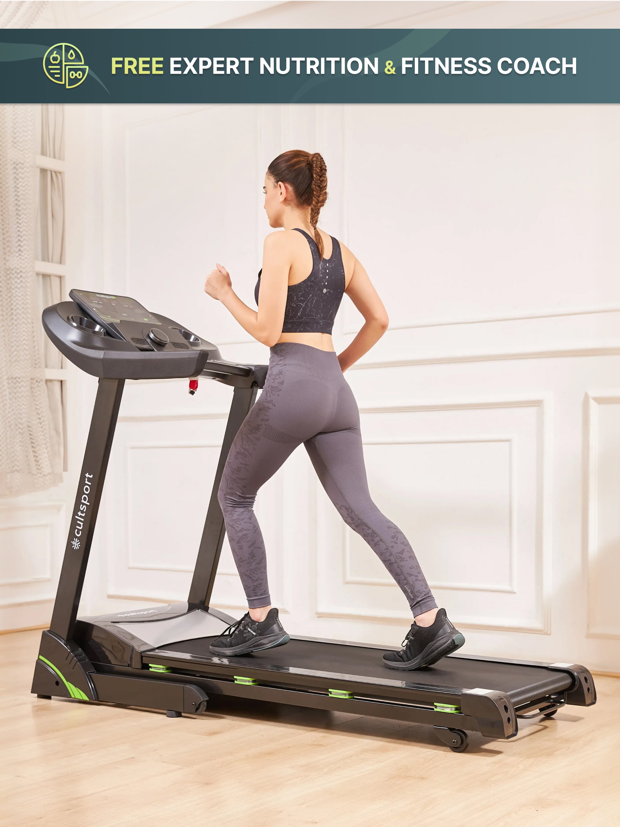 Smartrun C2 4 HP Peak Treadmill with 15-level Auto-Incline | Max Weight-120kg | Max Speed-16kmph (with 6 Months Extended Warranty)