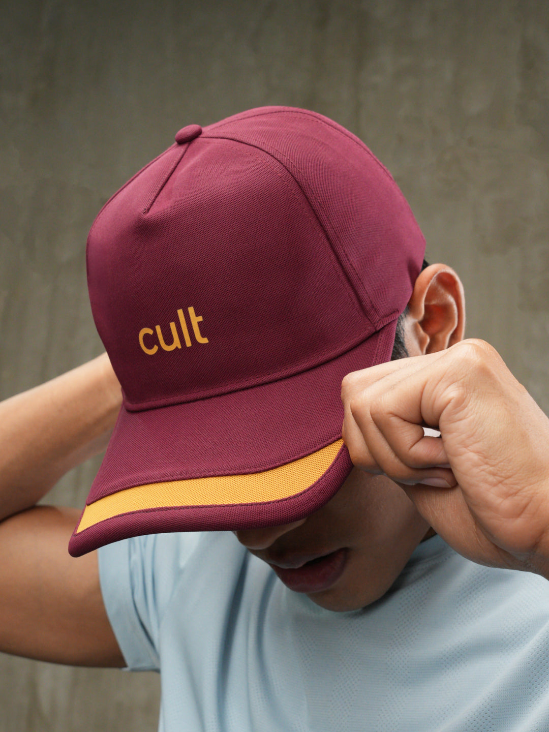 cult Front Pop Cap Red and Yellow- Unisex Adjustable Cap for Men & Women