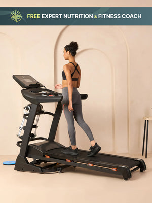 Cultrun M6 Nova 6 HP Peak Treadmill | 15-level Auto-Incline & Massager | Max Weight-140kg | Max Speed-18kmph (with 6 Months Extended Warranty)