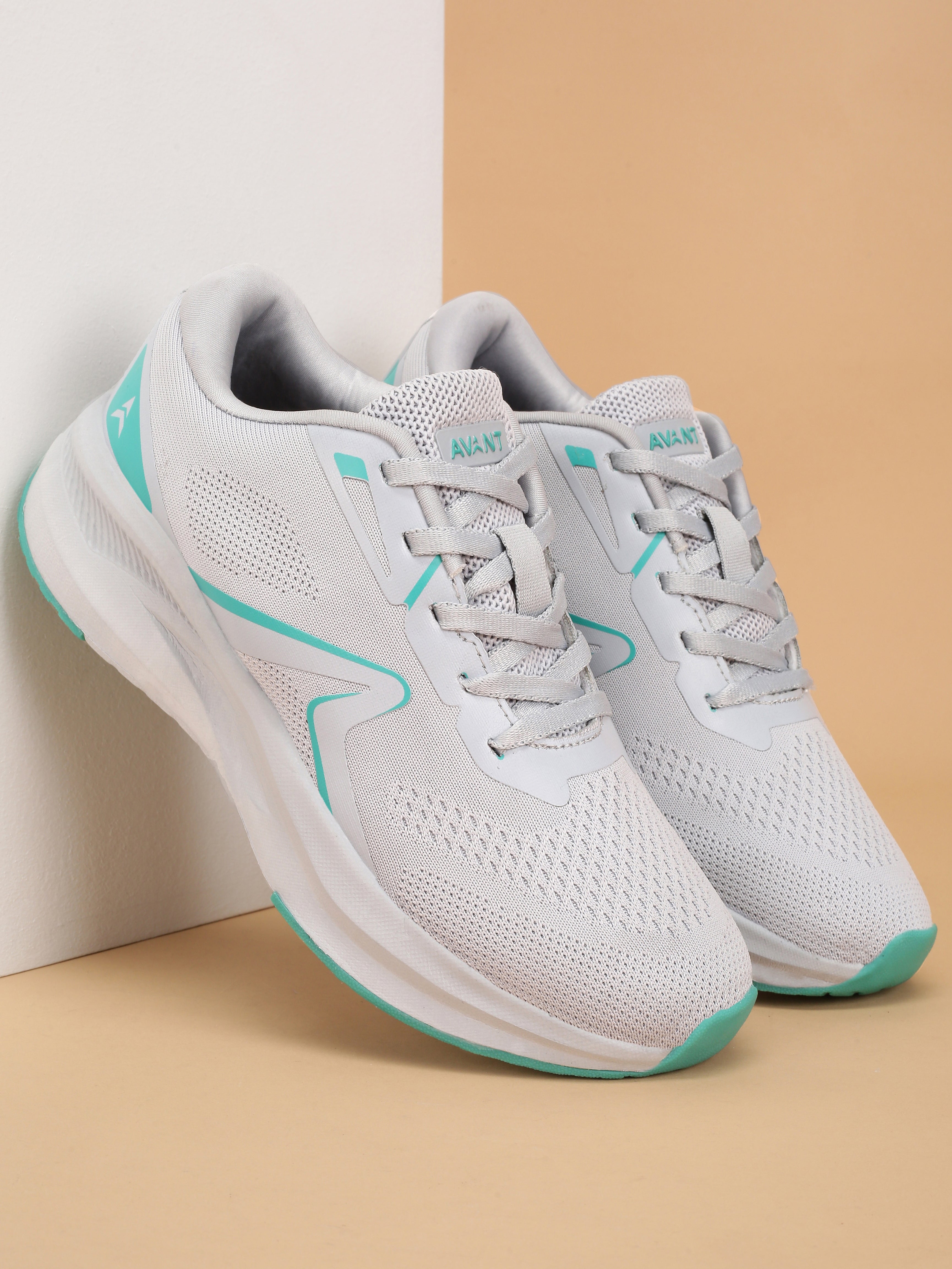 Avant Women's RunAir X1 Running Shoes - L.Grey/Sea Green