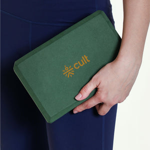 Pack of 2 EVA Yoga Blocks 80mm Green– Non-Toxic, Anti-Skid & Durable