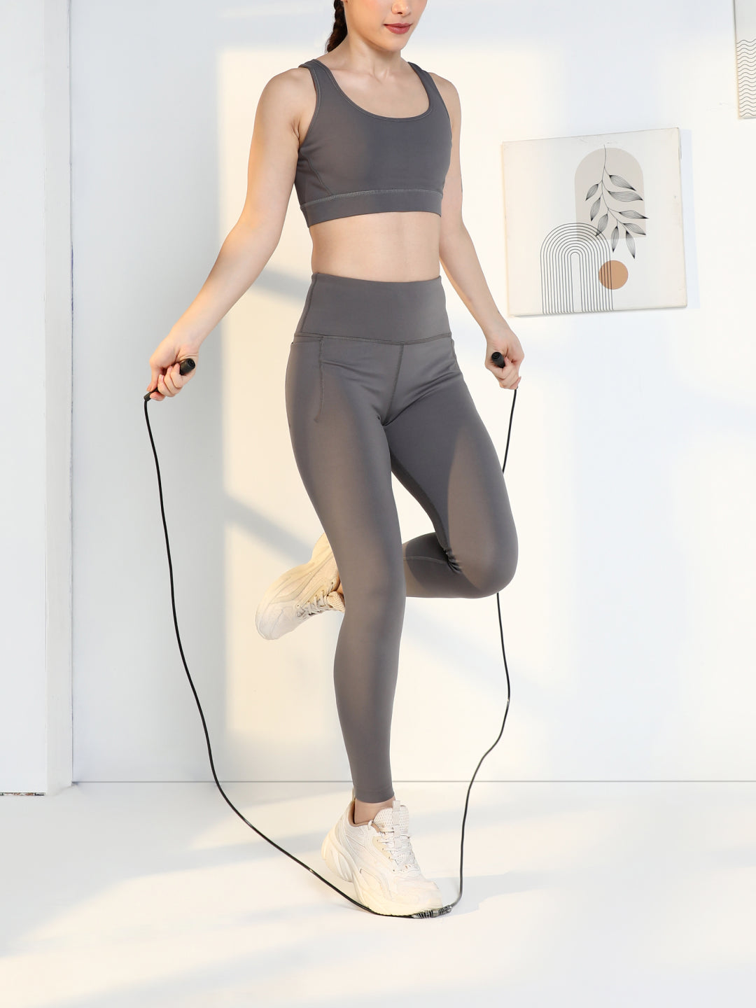 Pencil Skipping Rope for Fitness & Cardio – Adjustable, Lightweight – Black