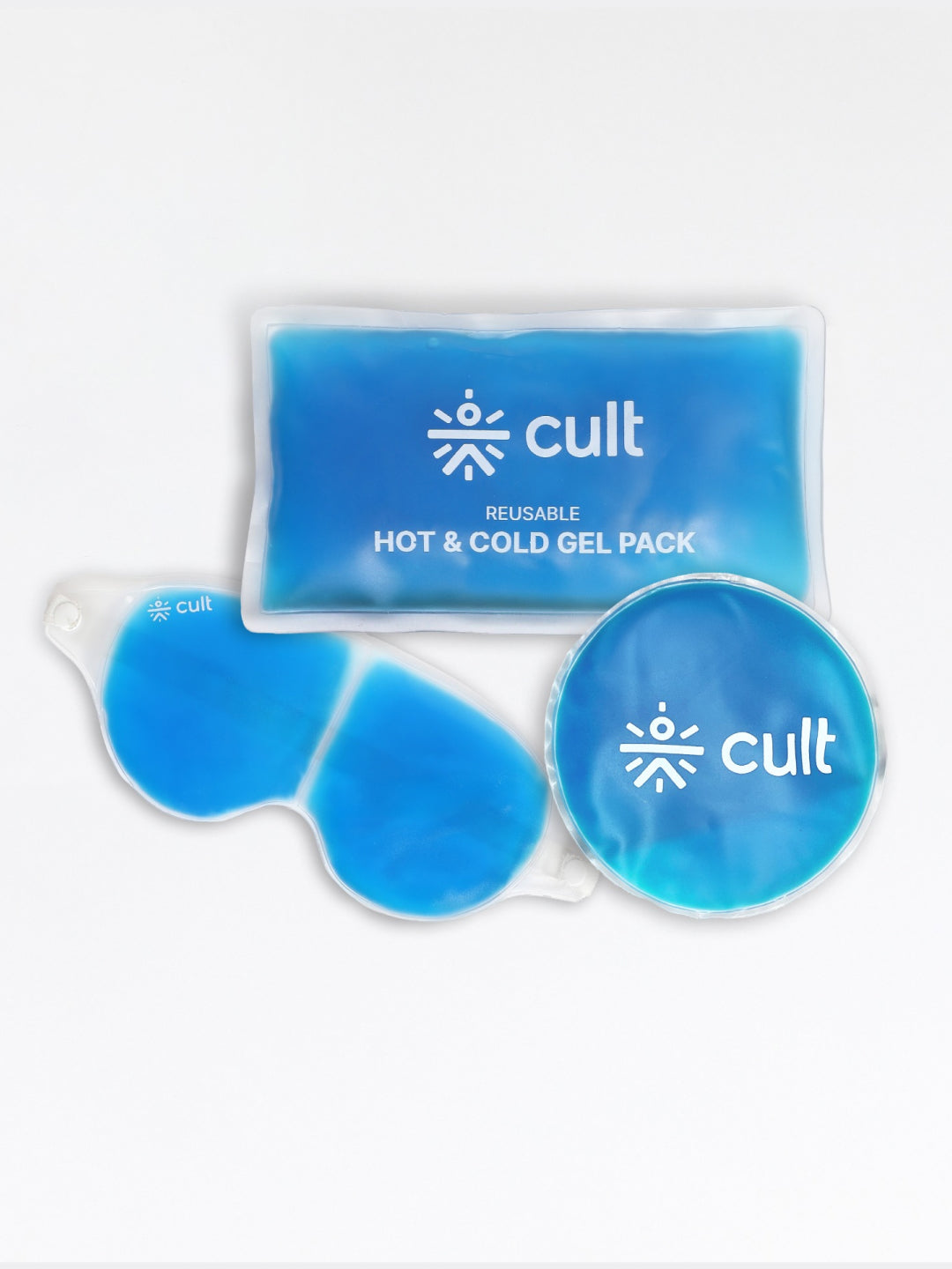 Hot & Cold Gel Pack with Eye Mask – Reusable Pain Relief for Headaches, Puffiness, Injuries & Everyday Recovery Pack of 3