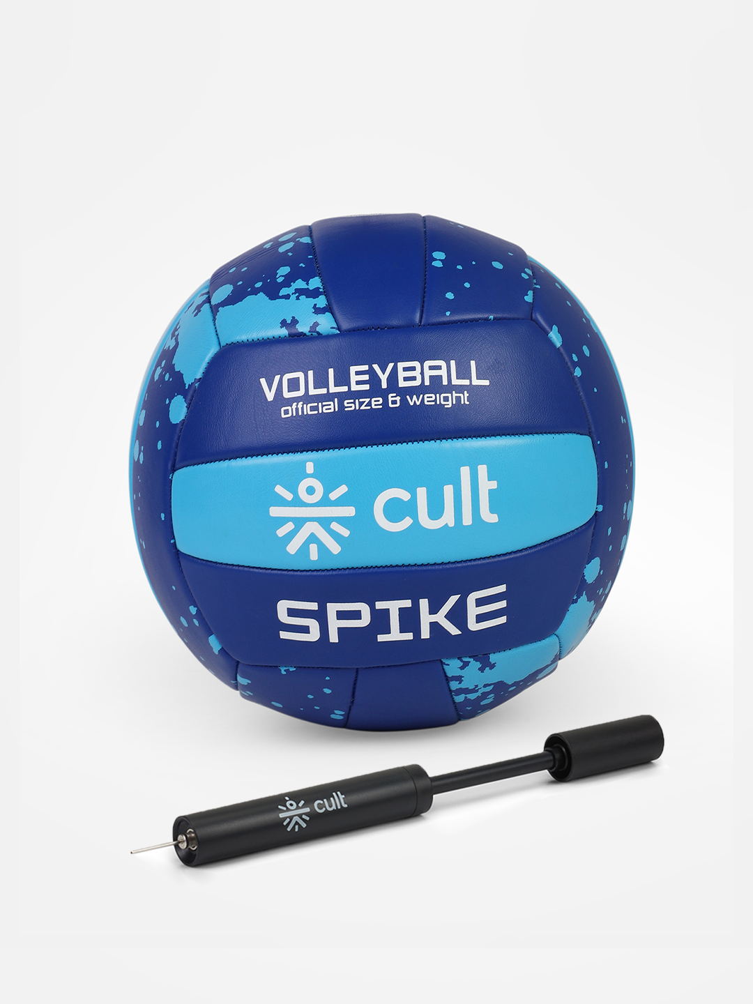 Cult Volleyball Combo – Spike Blue + Ball Pump