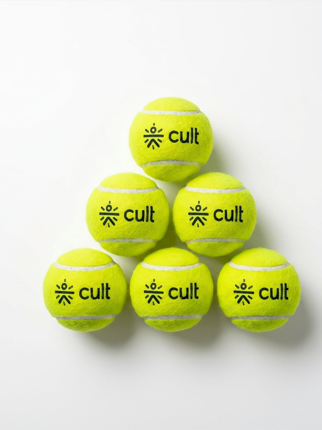 cult Tennis Ball Pack of 6 Green