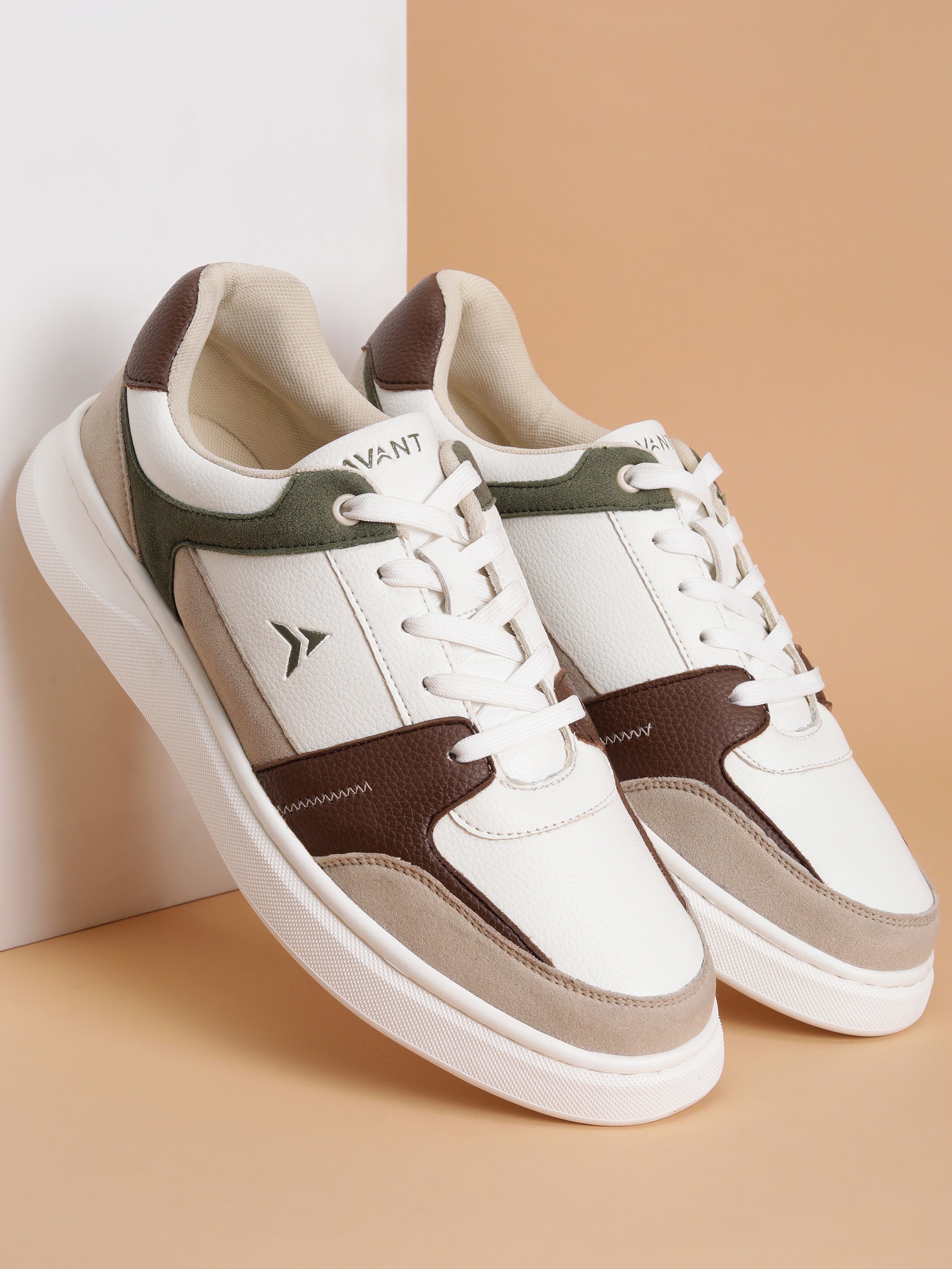 Avant Men's Cobalt Casual Sneakers - Beige