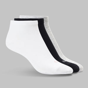 Casual Low Ankle Cotton White,Black & Grey Pack of 3 Women