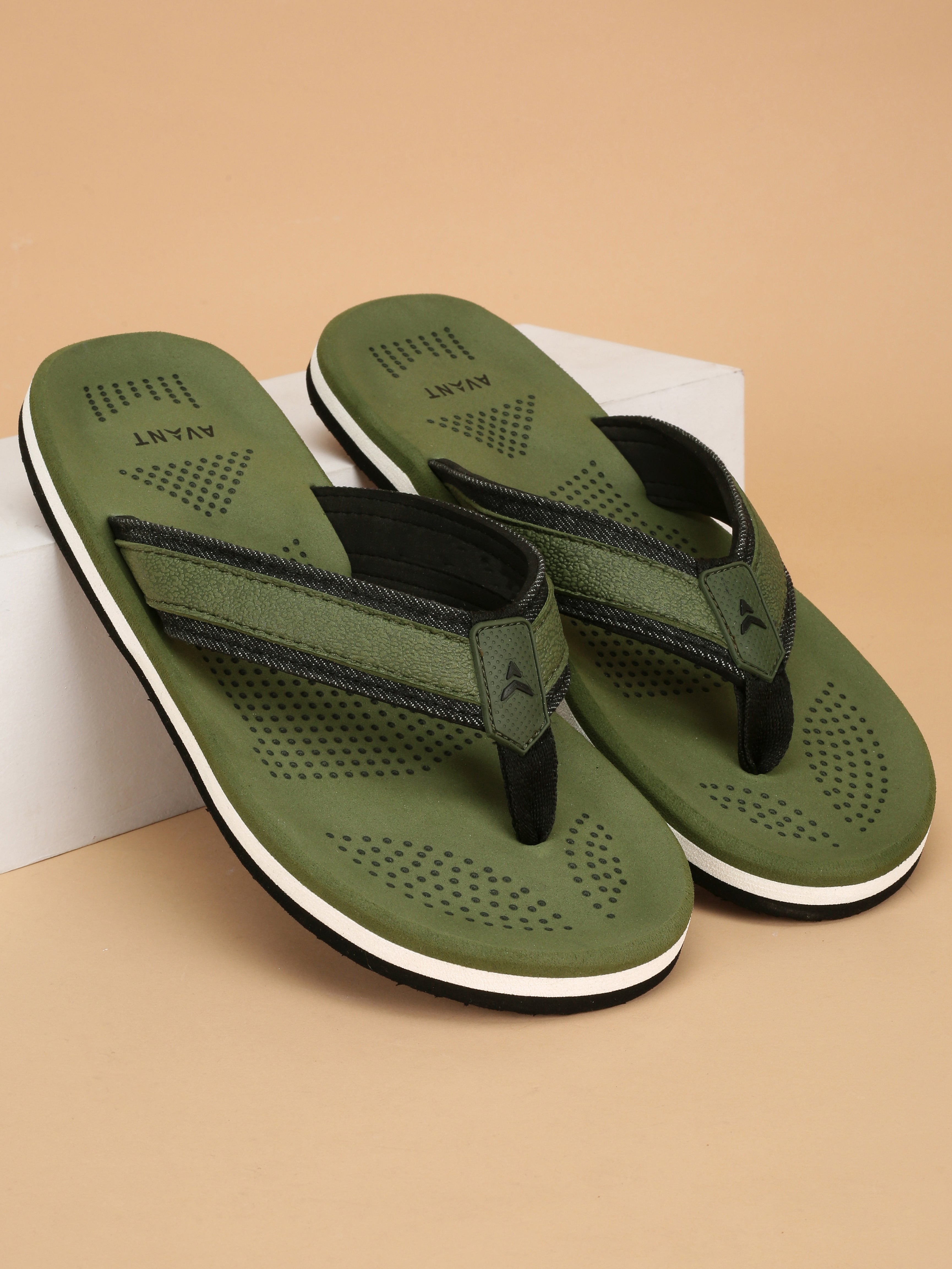 Avant Men's Brook Flip Flops - Green/Black