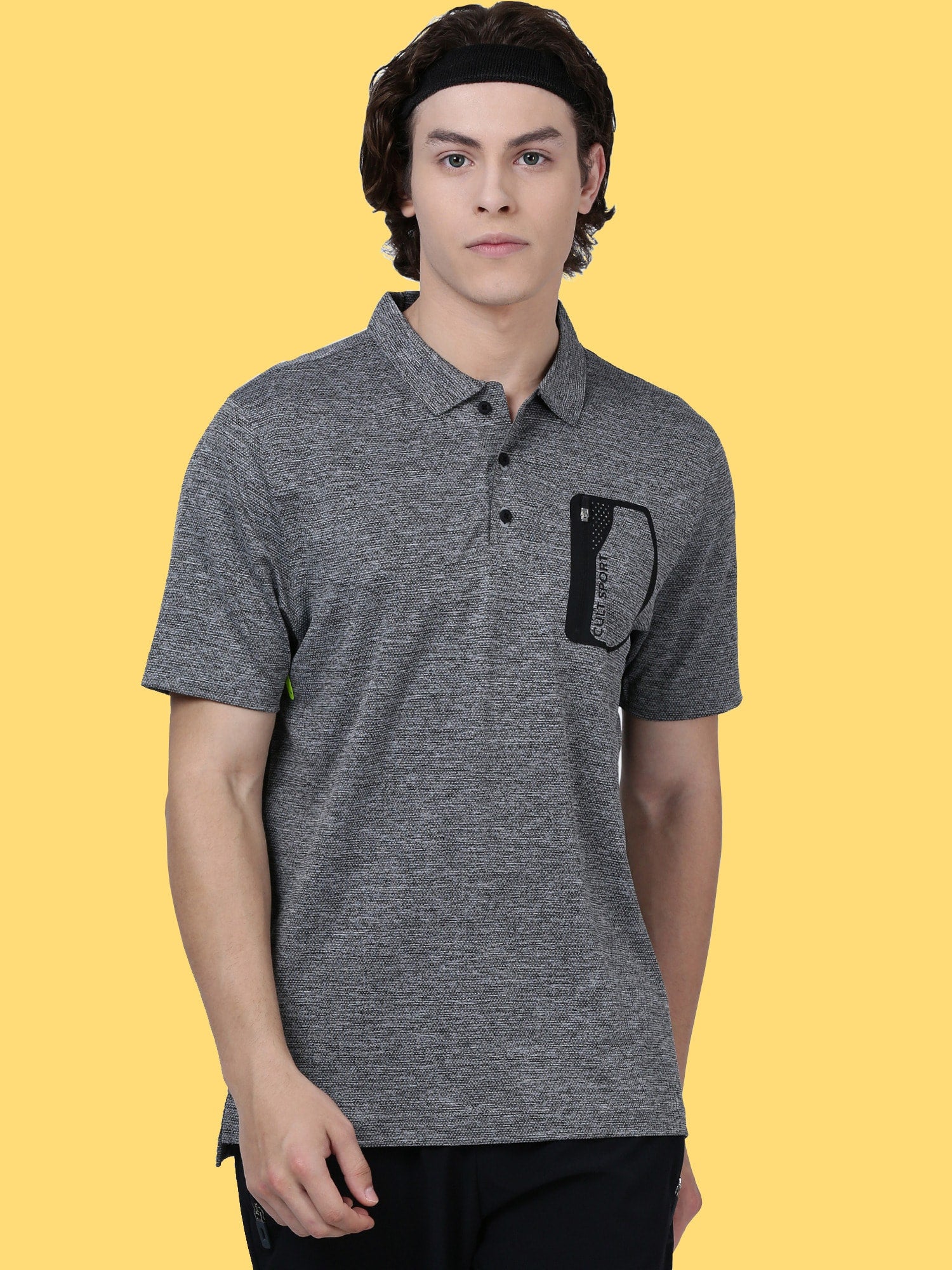 Blakout Finish Grey Relaxed Polo
