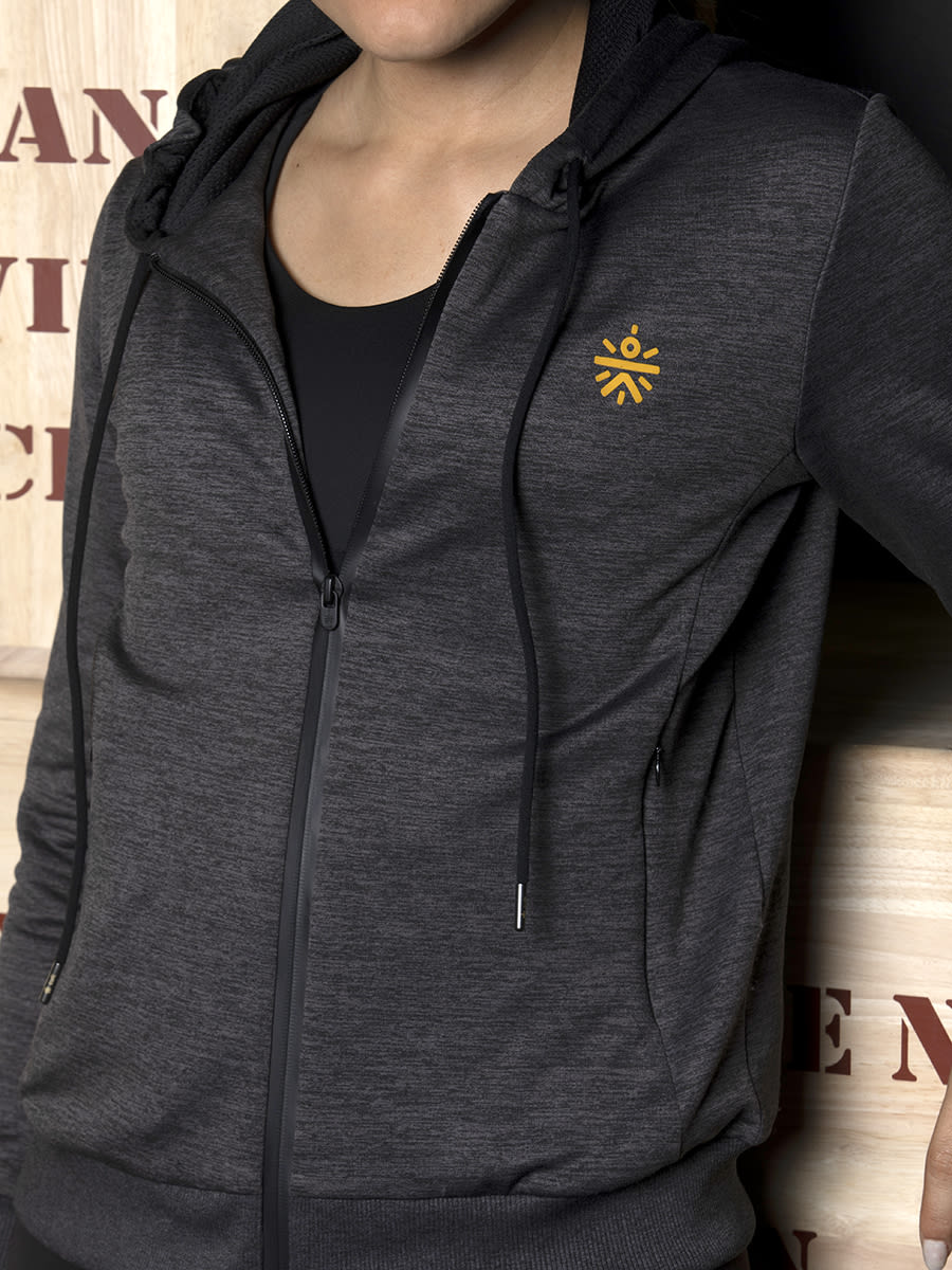 Women Vital Carry On Charcoal Hoodie