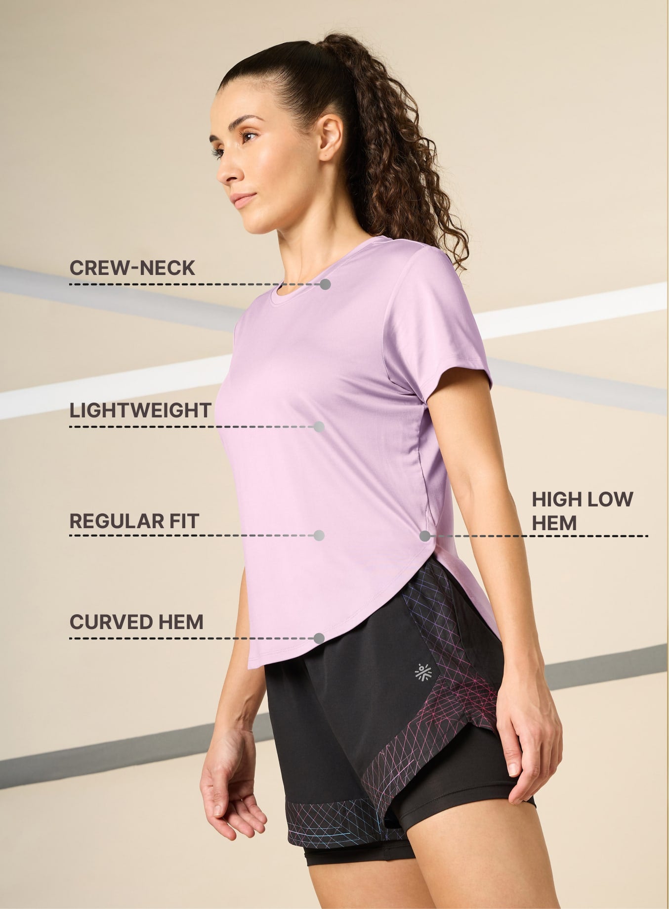 Round Hem Full Range T-shirt