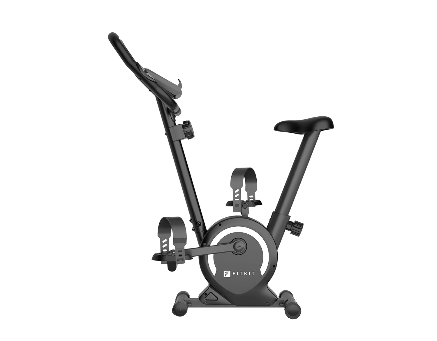 Fitkit by Cult Upright Exercise Bike 6 Kg Flywheel & 130 Kg Weight Support with Adjustable Cushioned Seat | 16-Level Magnetic Resistance | LCD Display & Tablet Holder | Suitable for Home Gym Workout