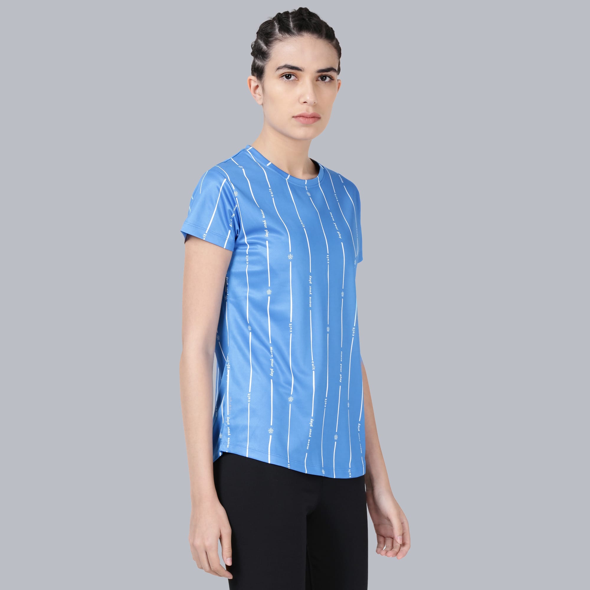 Striped Slim Fit T-shirt - Blue
