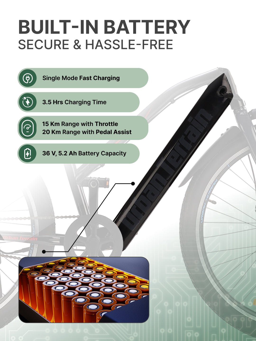 BOLTON27.5TBLACKGREY with 3.5 hrs Fast Charge, Cycling Event BLDC Motor 27.5 inches Single Speed Lithium-ion (Li-ion) Electric Cycle, Ideal for Unisex, 15+ Years