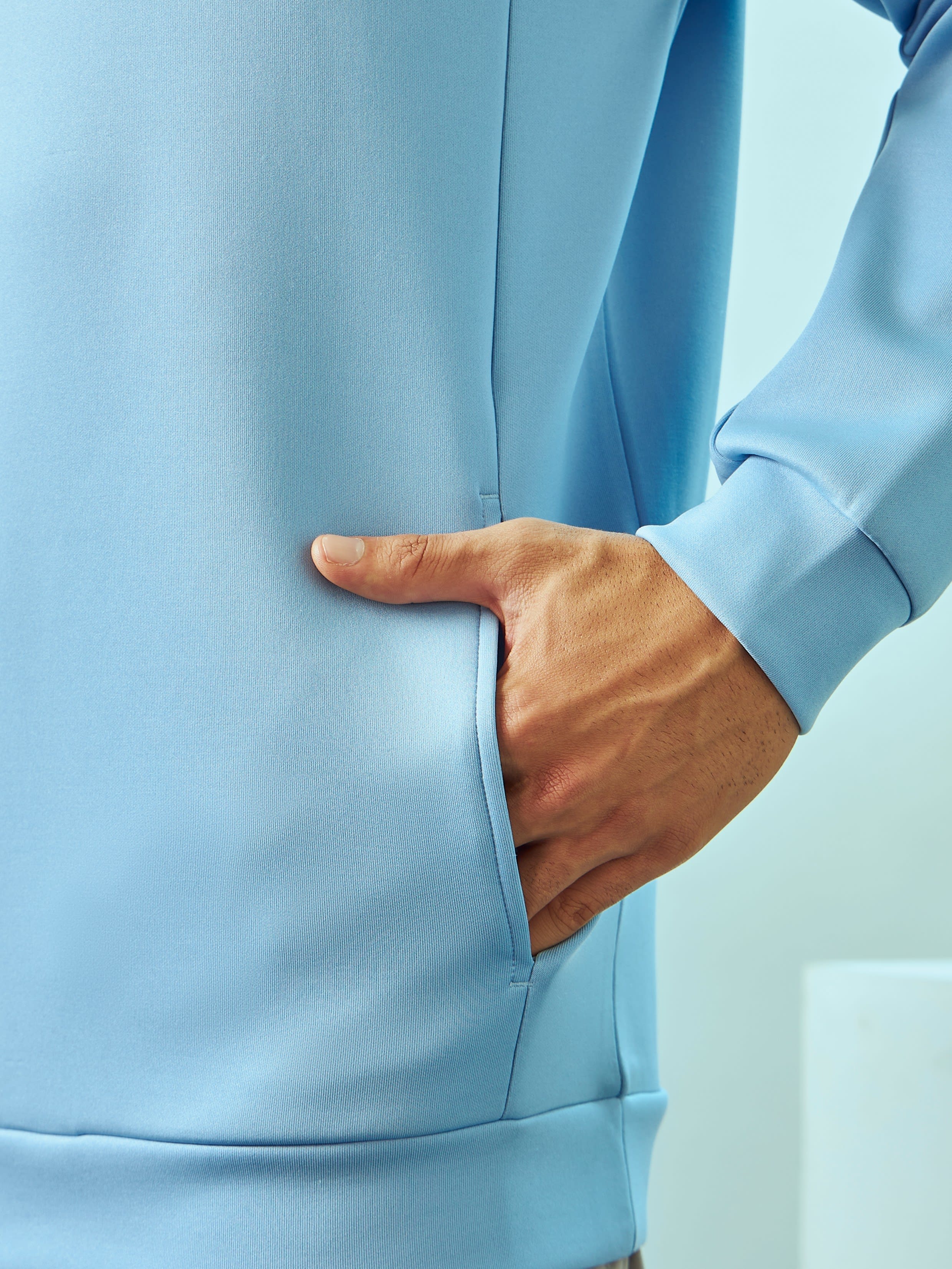 Raglan Sleeve Sweatshirt with Slit Pockets