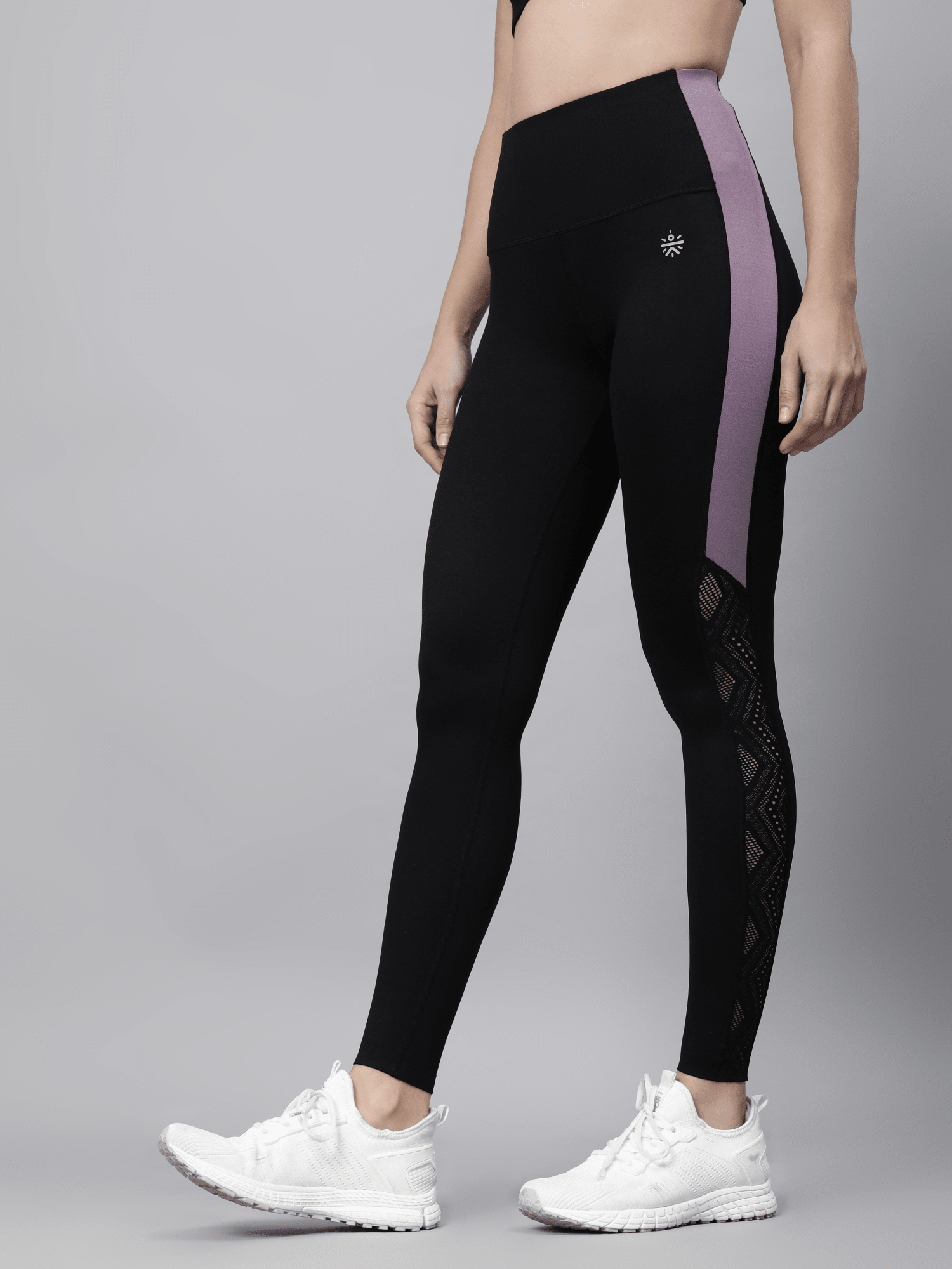 AbsoluteFit Uplift Black+Purple Workout Leggings