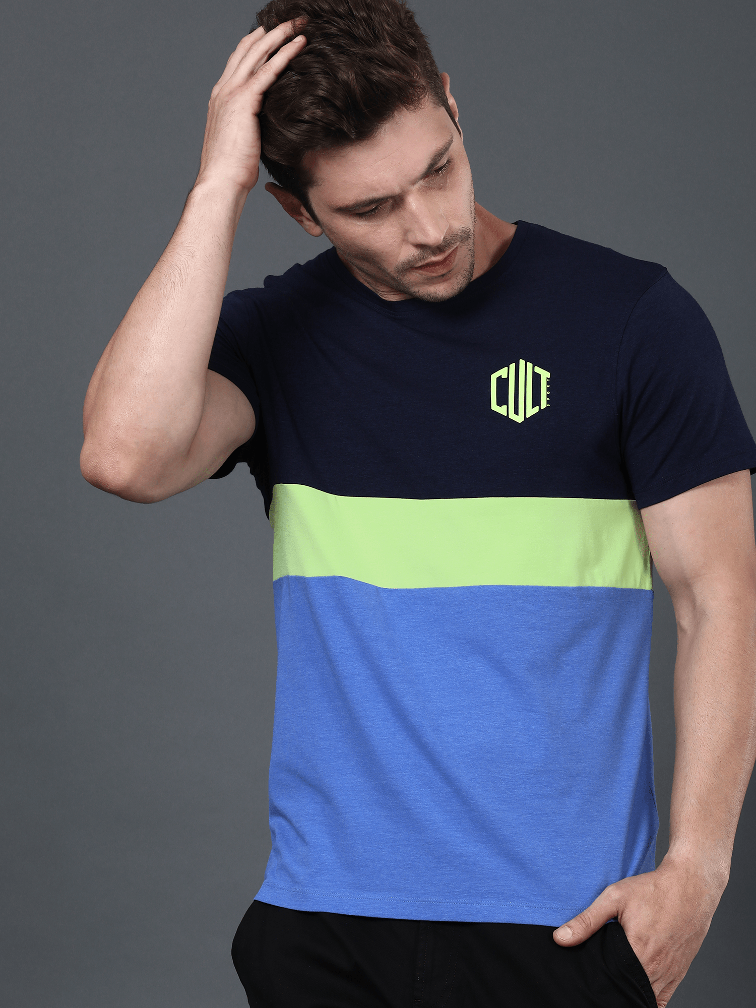 Bamboo Snug Navy Lime Casual Tee