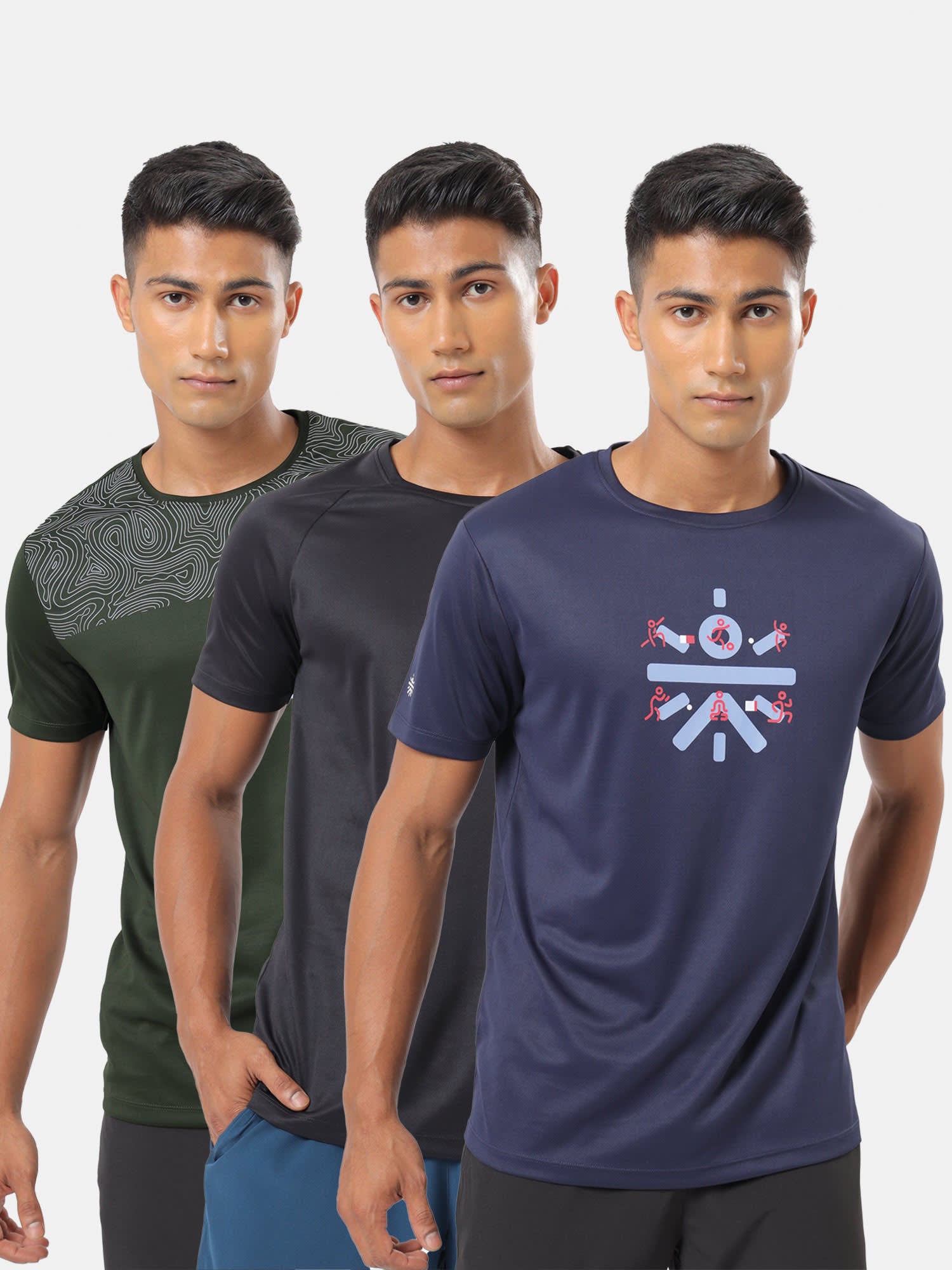 Logo Play Chest Print Active T-shirt Pack of 3