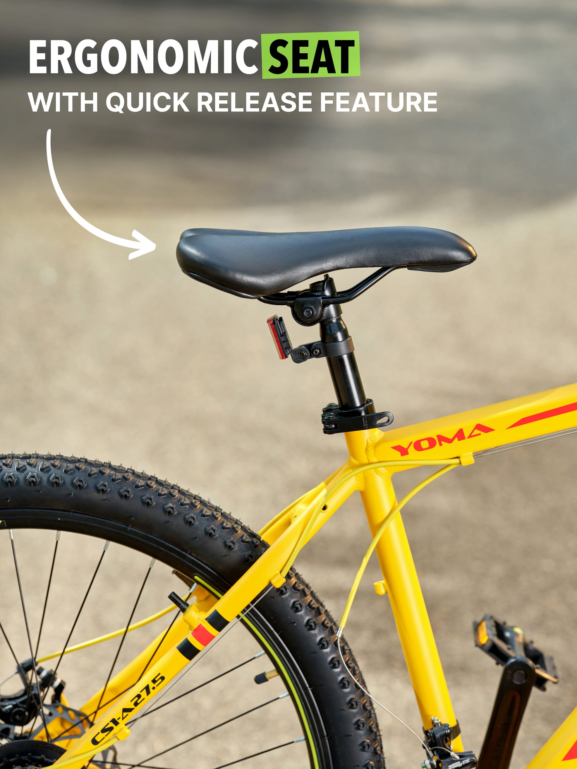 Yoma Alloy 21 Speed Shimano Gear 27.5 inch Mountain Cycle, Dual Disc Brake, Front Suspension, Double Wall Rim, Free Trainer Sessions, Cycling Event