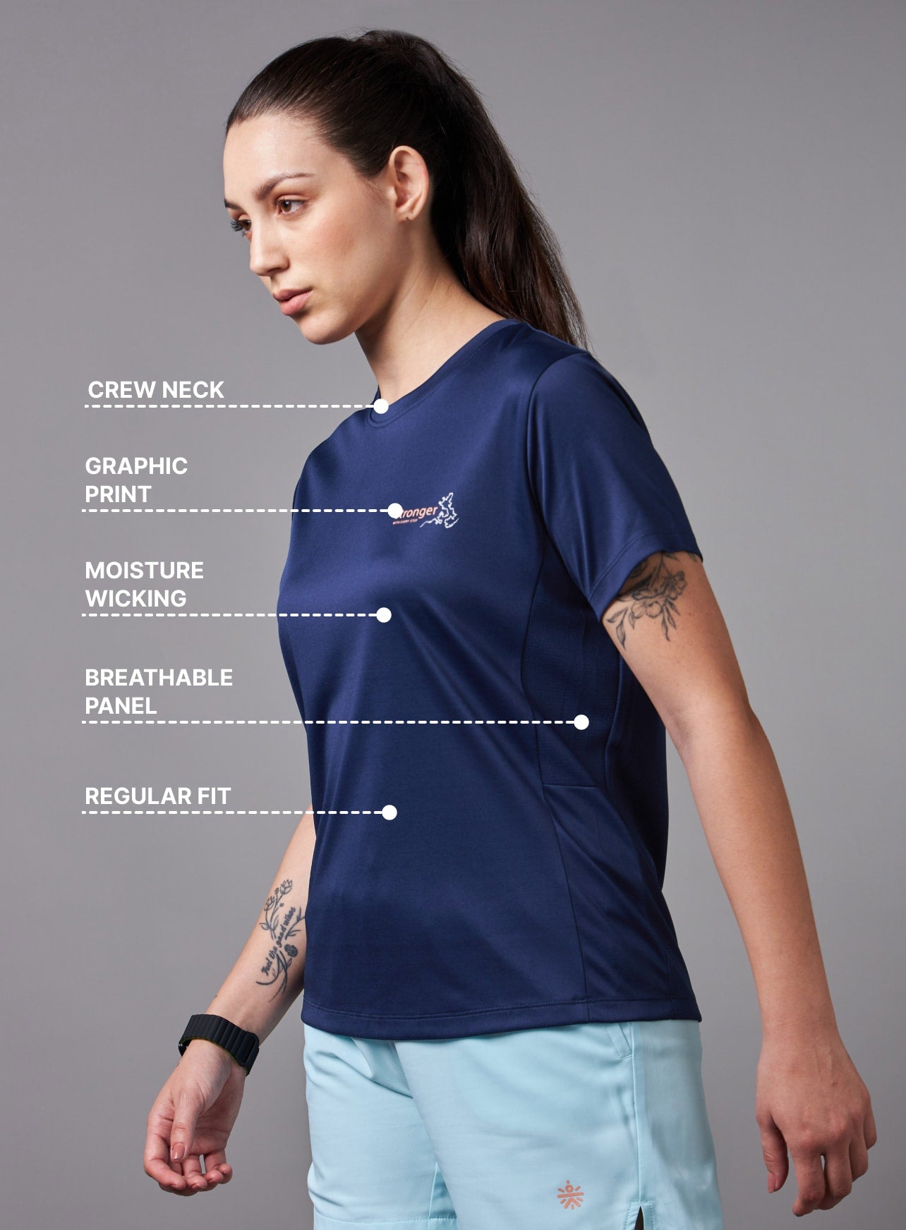 Stronger With Every Step Running T-shirt