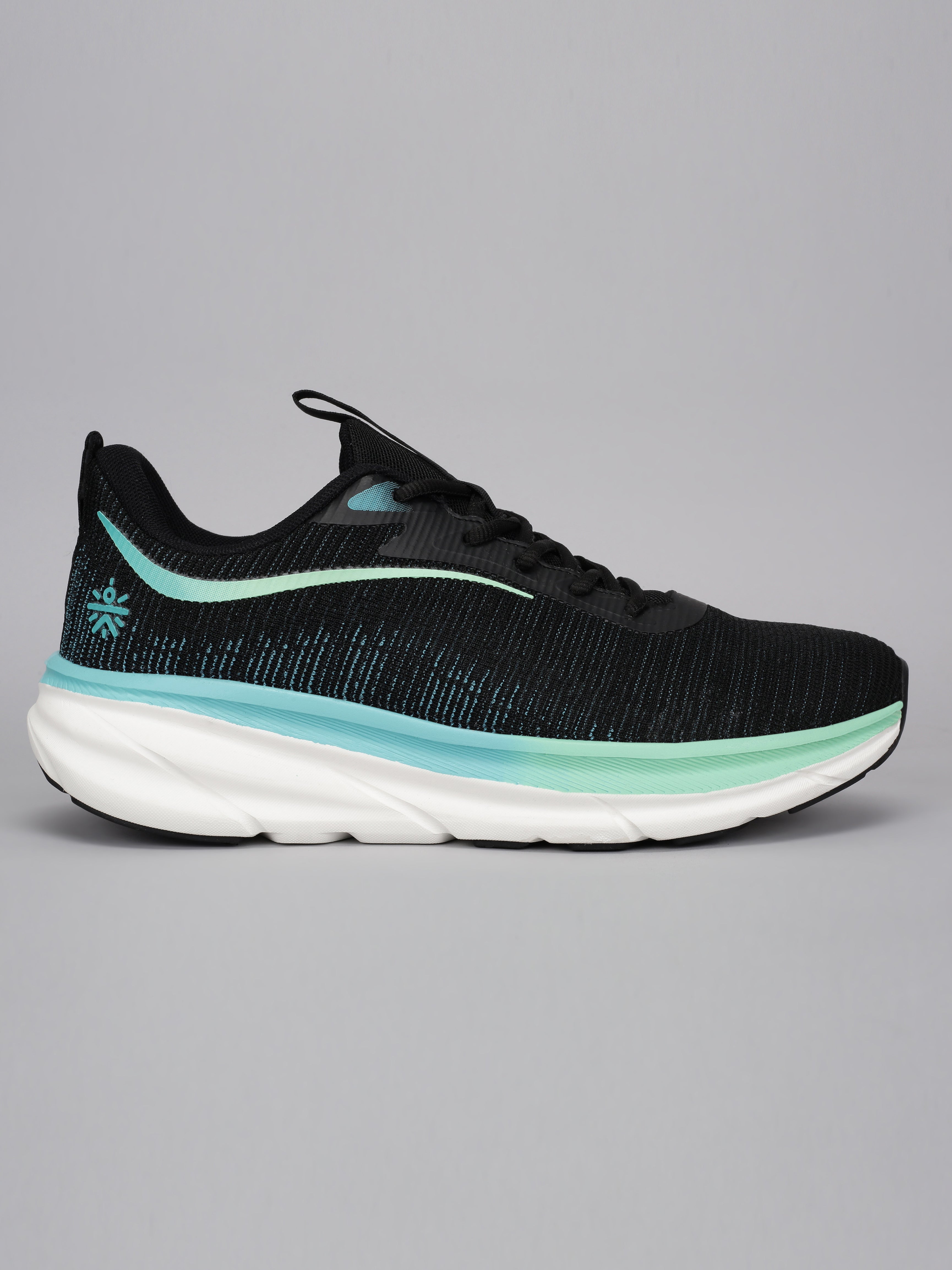 cult Men's Flytor Running Shoes - Black/Sea Green