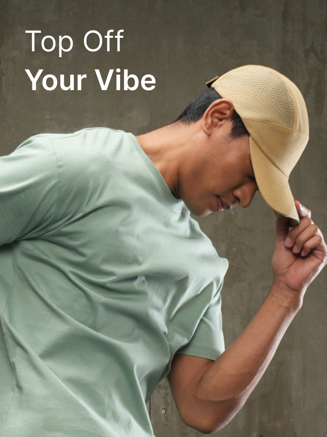 cult Cap With Mesh Beige- Unisex Adjustable Cap for Men & Women