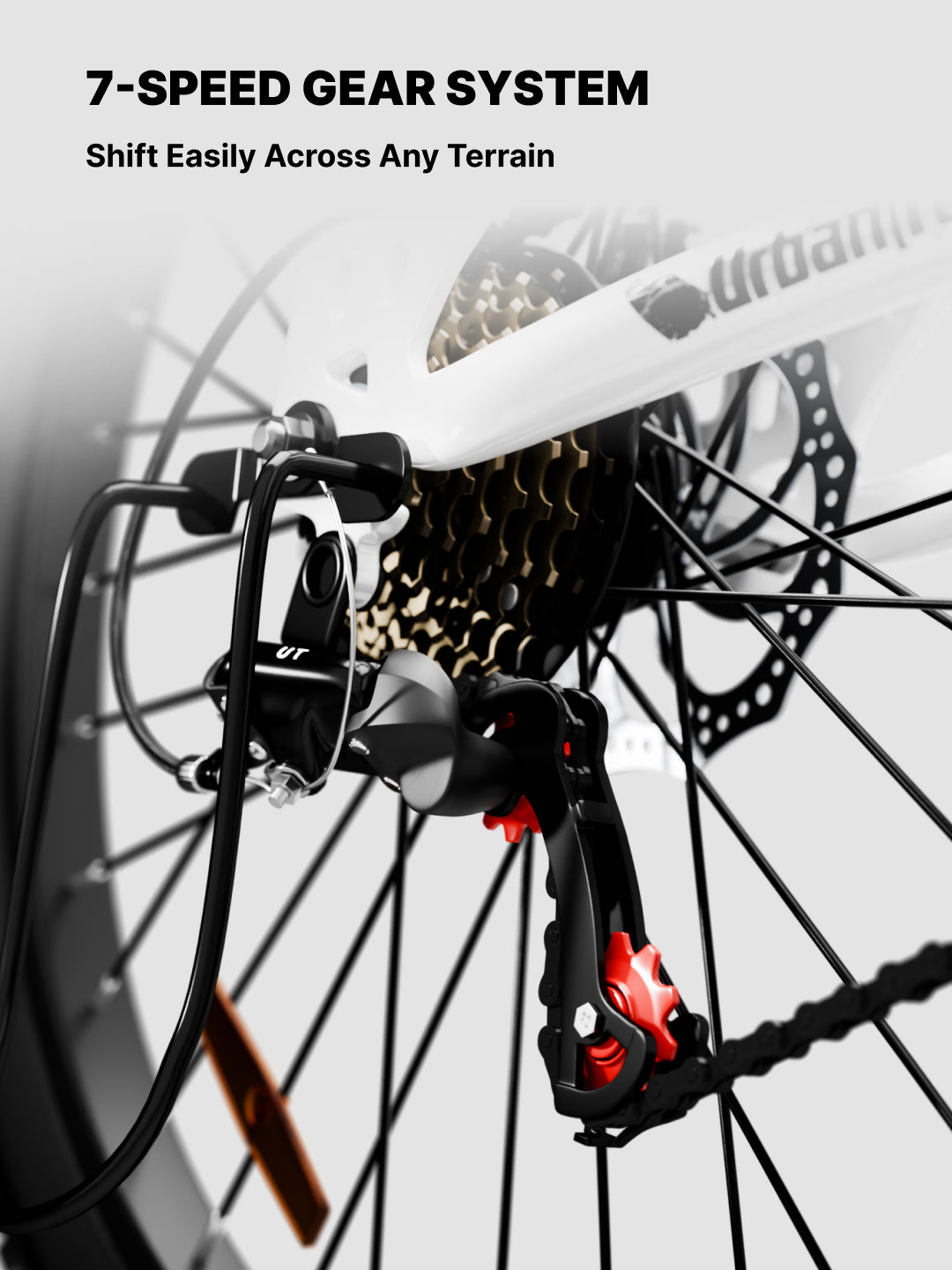 Galaxy Max Mountain Bike Steel 7 Speed Cycle 24 inch Tyre, White With Front Suspension, Single Wall Rim and Dual Disc Brakes Ideal For 4.5 ft to 5.3 ft