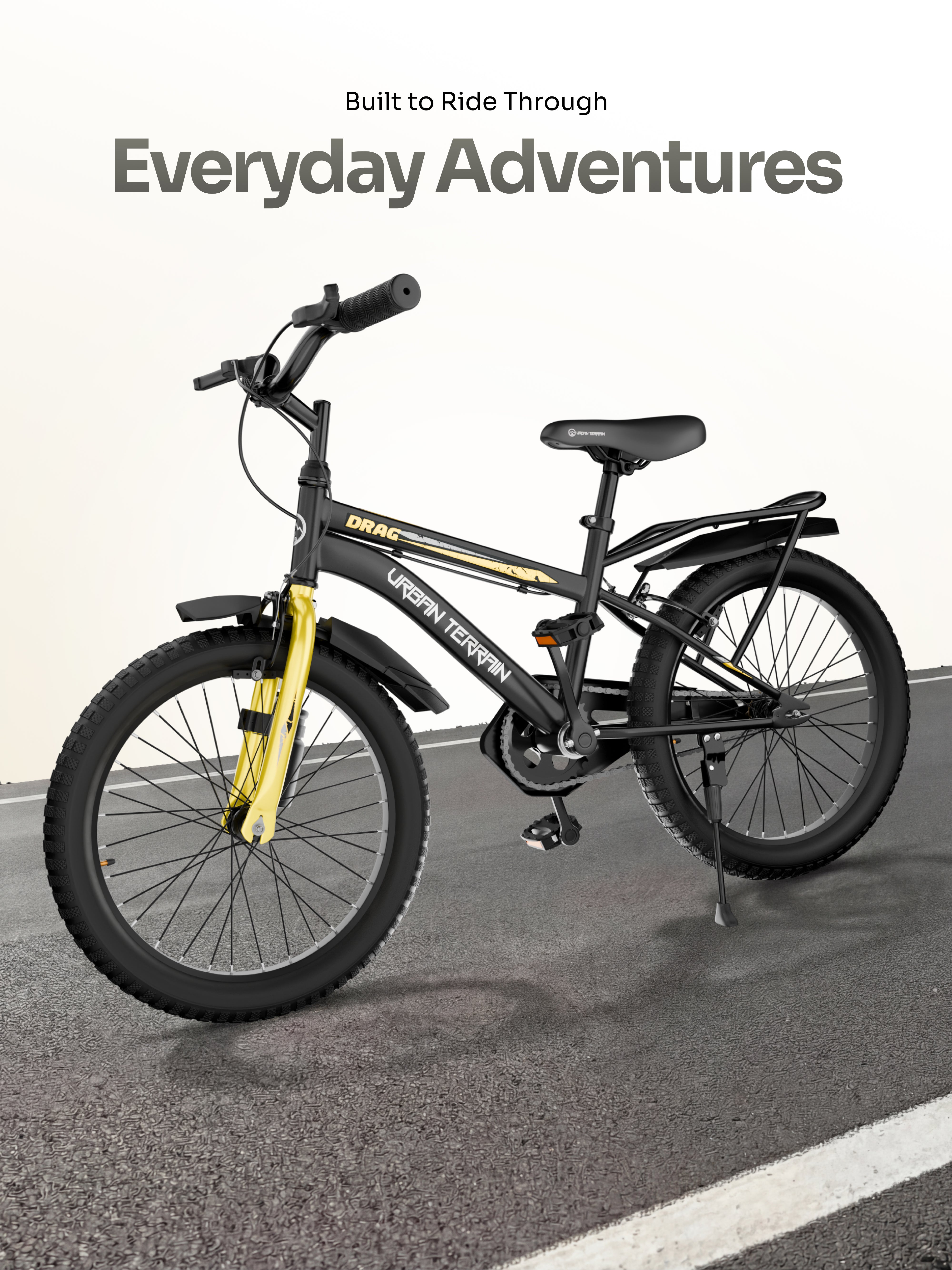 Urban Terrain Drag 16T Single Speed Kids Cycle, Black