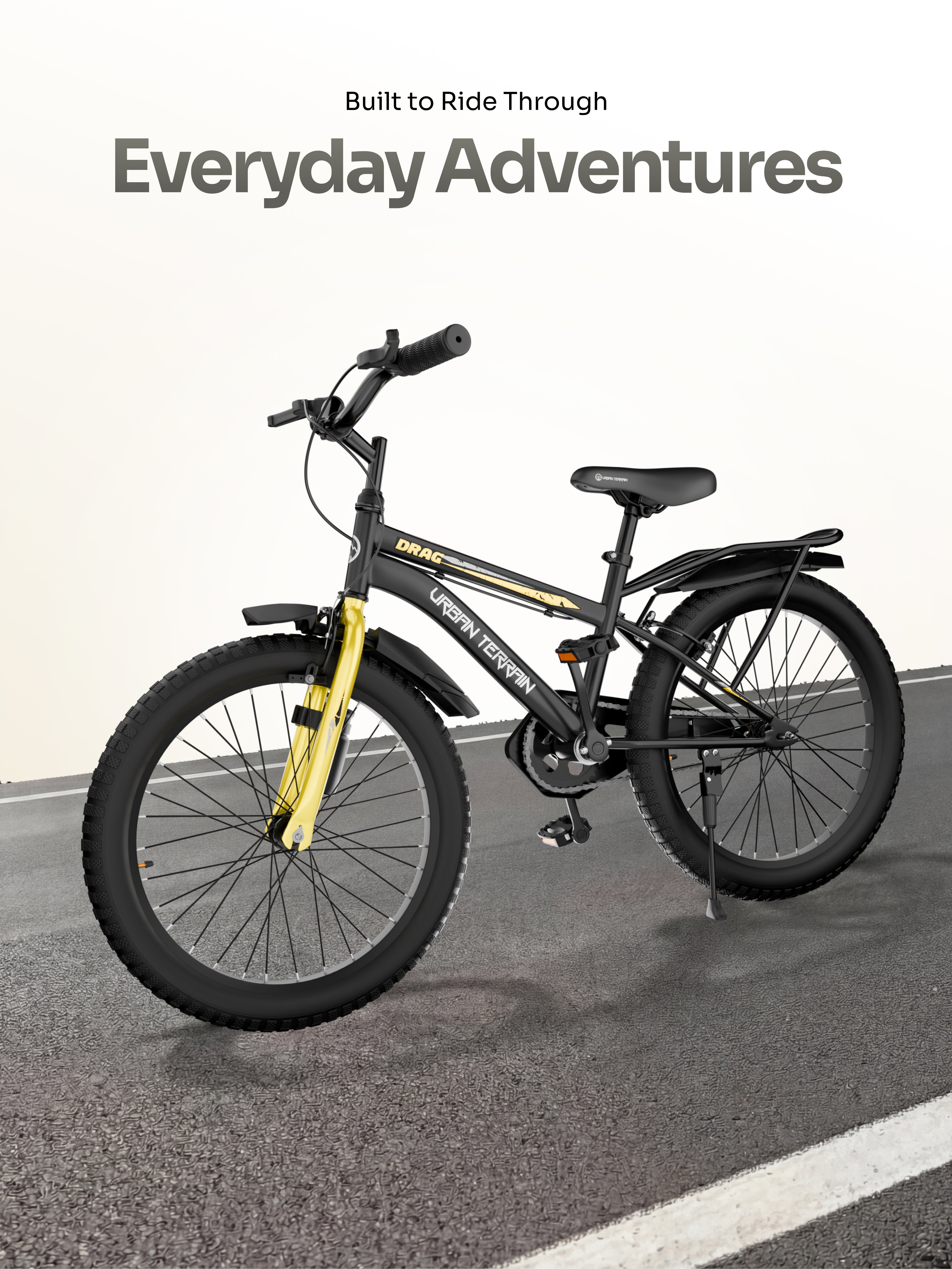 Urban Terrain Drag 20T Single Speed Kids Cycle, Black