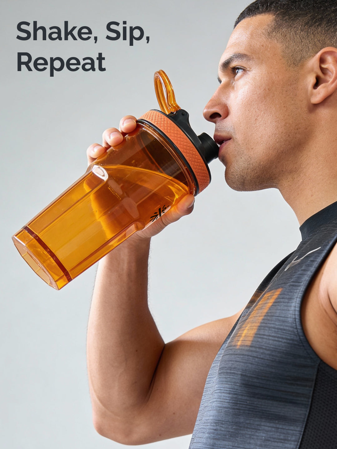 CULT FrostBlend Shaker Bottle, Premium Leak-Proof Multipurpose Shaker for Workout & Daily Use (Orange 600ml)