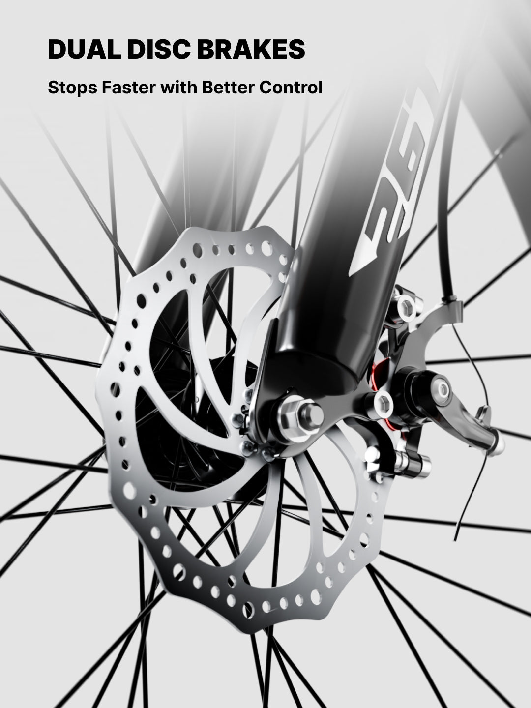 Urban Terrain Comet Pro 26T Single Speed Steel Mountain Bike with Front Suspension & Dual Disc Brakes (White)