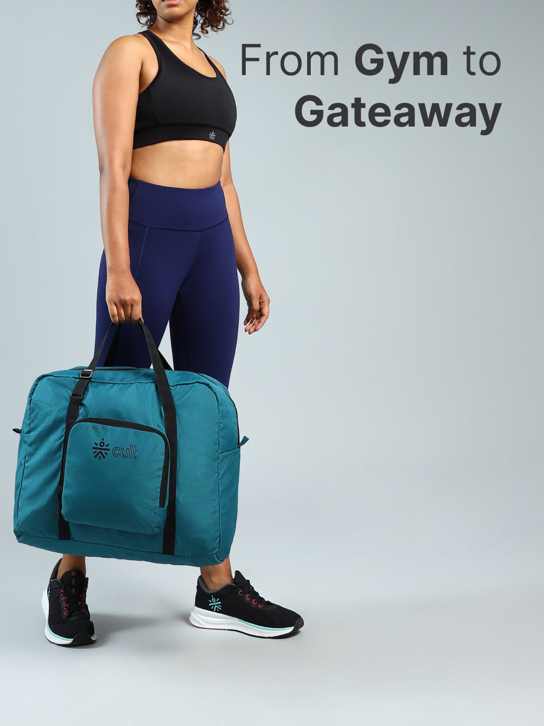 cult Foldable Duffle Bag  30L Teal
