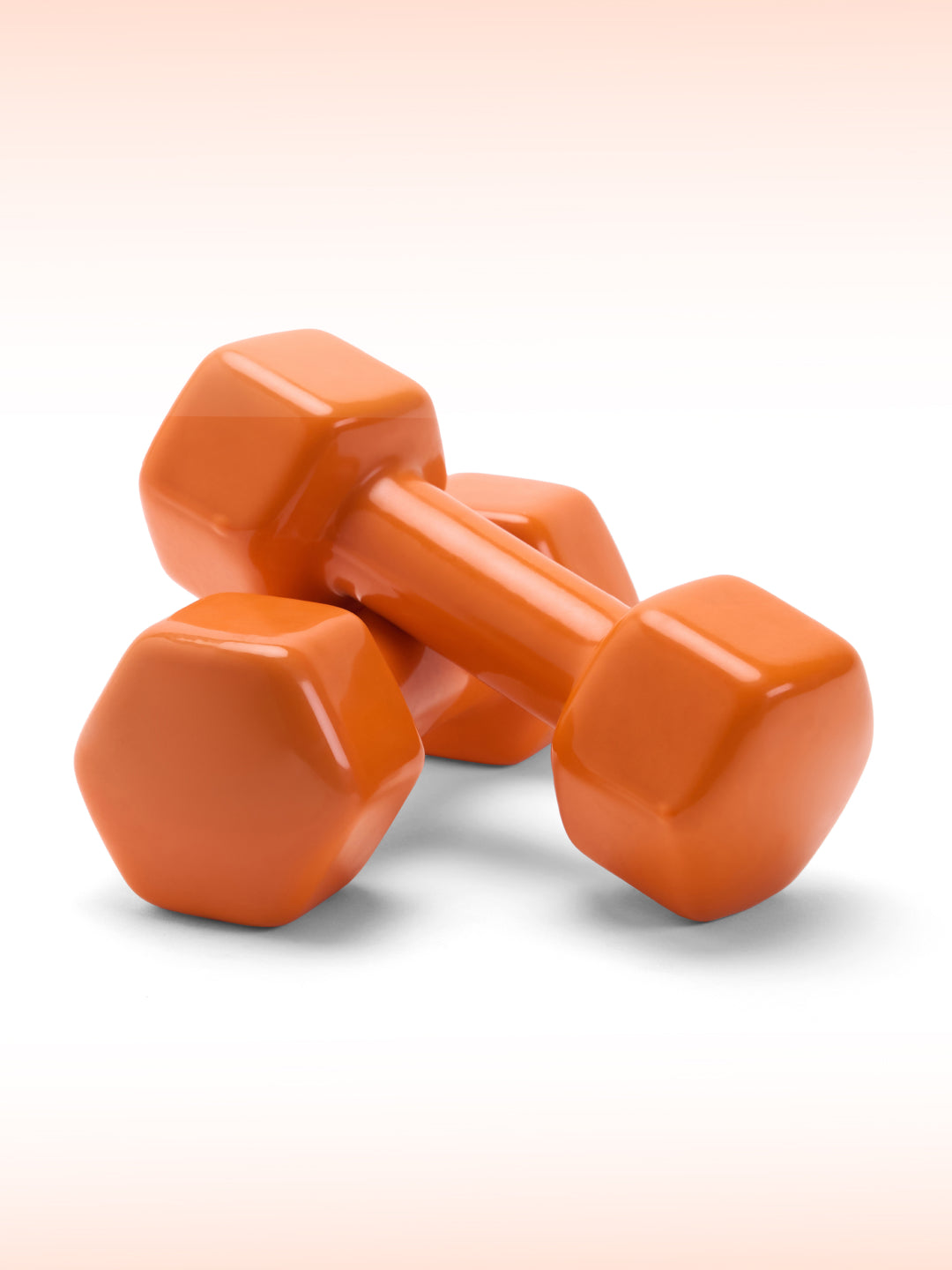 Cult 3KGx2 Vinyl Dumbbells For Home & Gym Exercises (Orange)