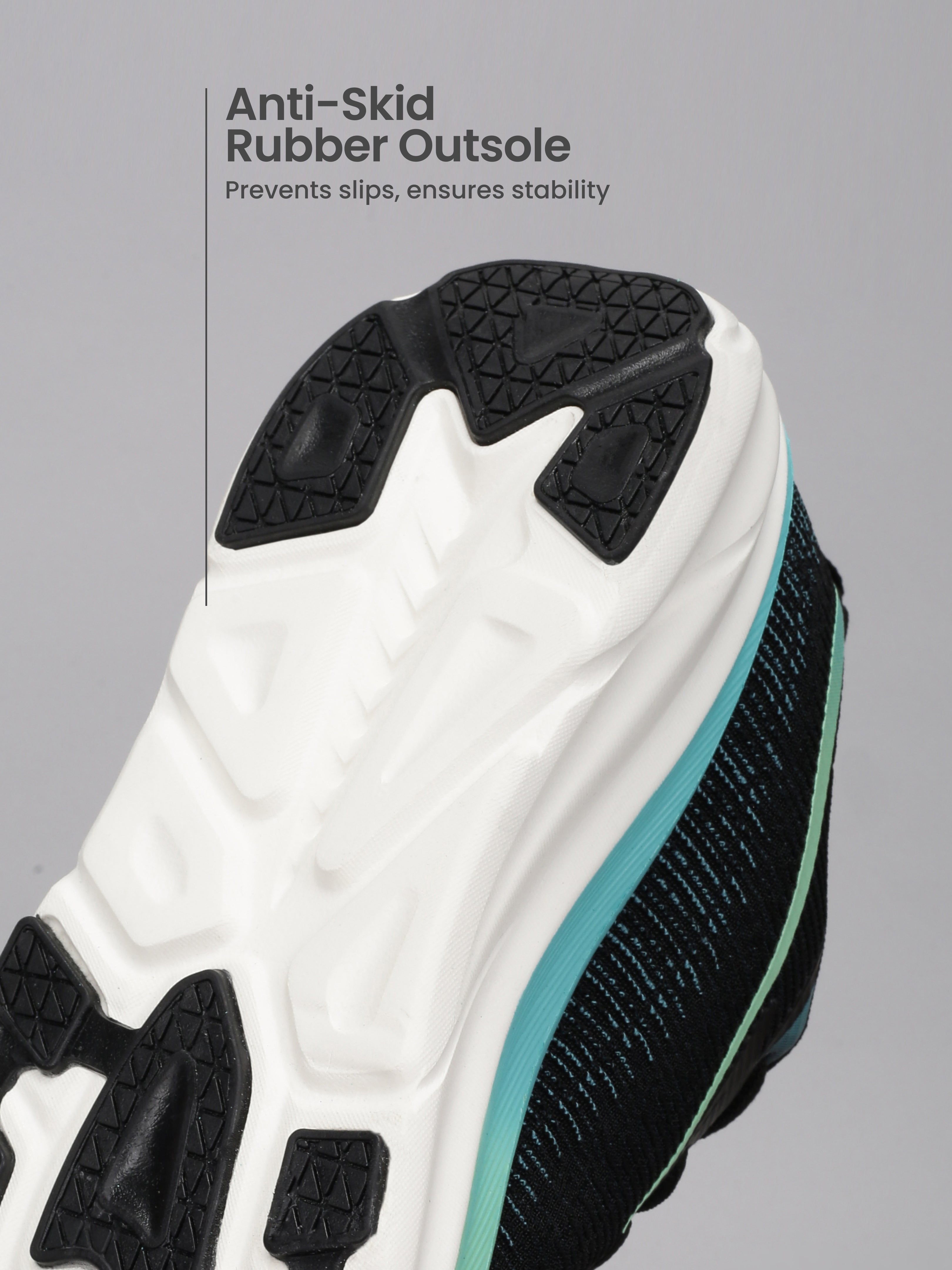 cult Men's Flytor Running Shoes - Black/Sea Green