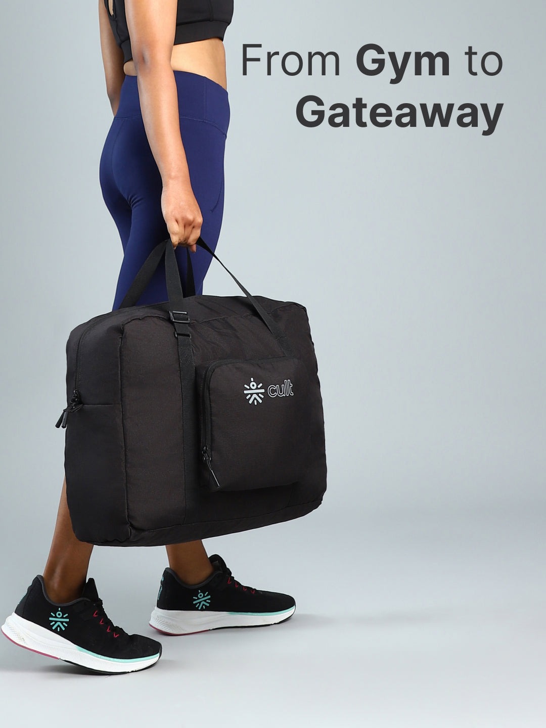 cult Foldable Duffle Bag  30L Black