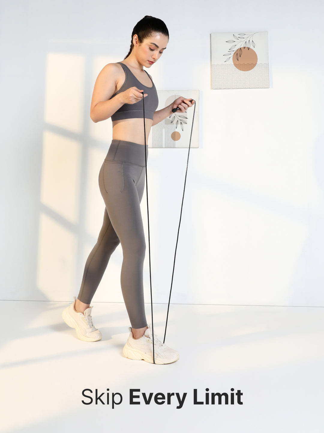 Pencil Skipping Rope for Fitness & Cardio – Adjustable, Lightweight – Black