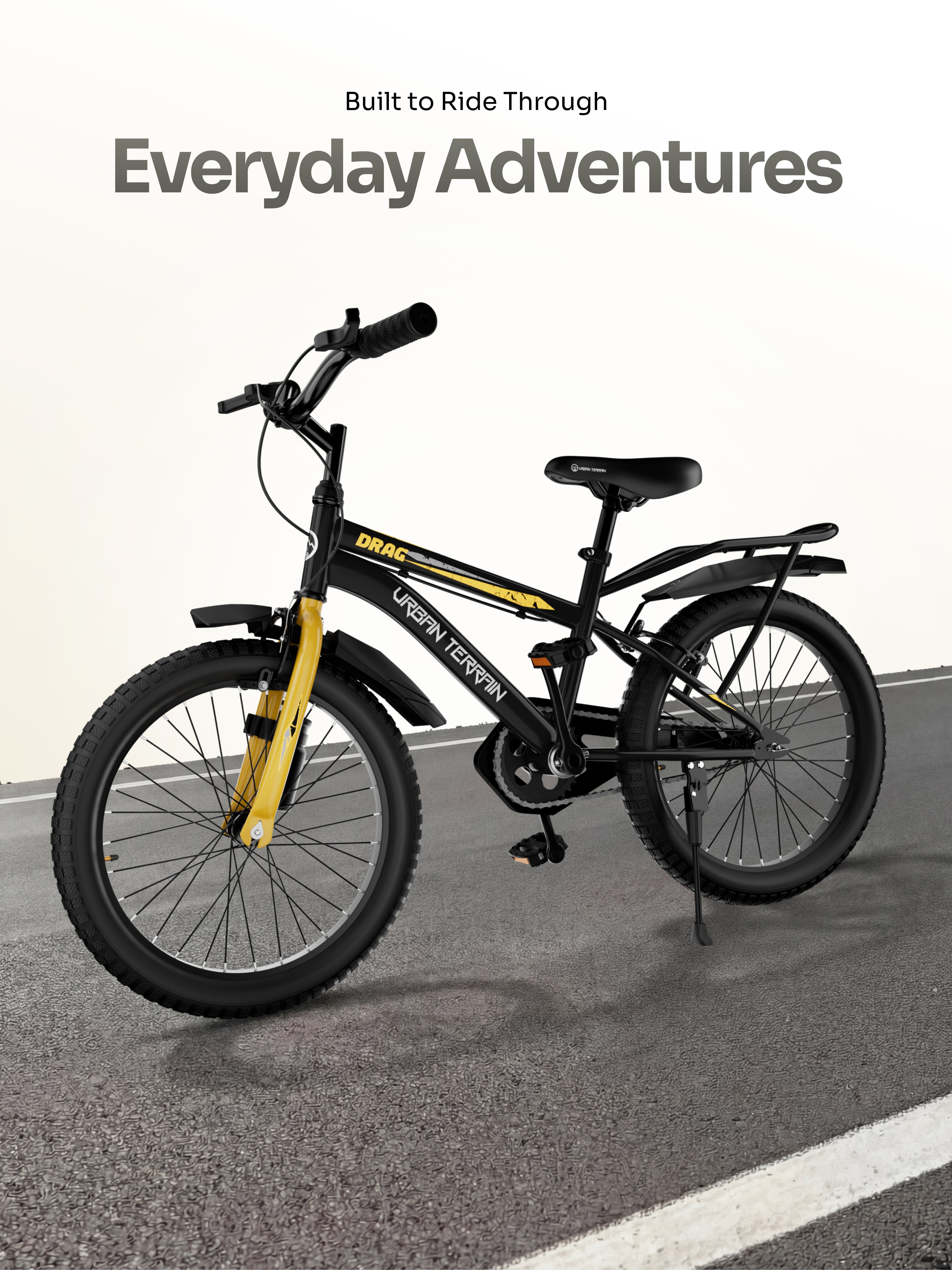 Urban Terrain Drag 16T Single Speed Kids Cycle, Black