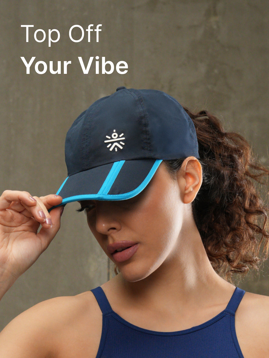 cult Foldable Cap Unisex with Adjustable Strap Blue