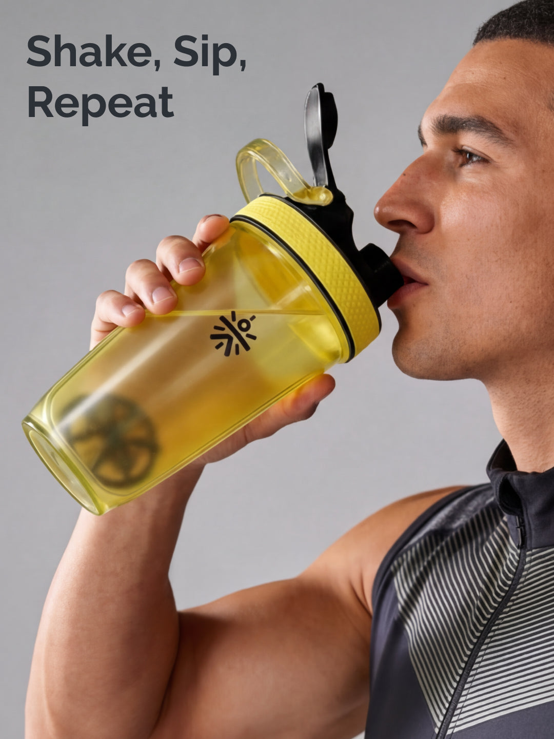 CULT FrostBlend Shaker Bottle 500 ml, Lightweight Leak-Proof Multipurpose Shaker for Gym & Protein Yellow