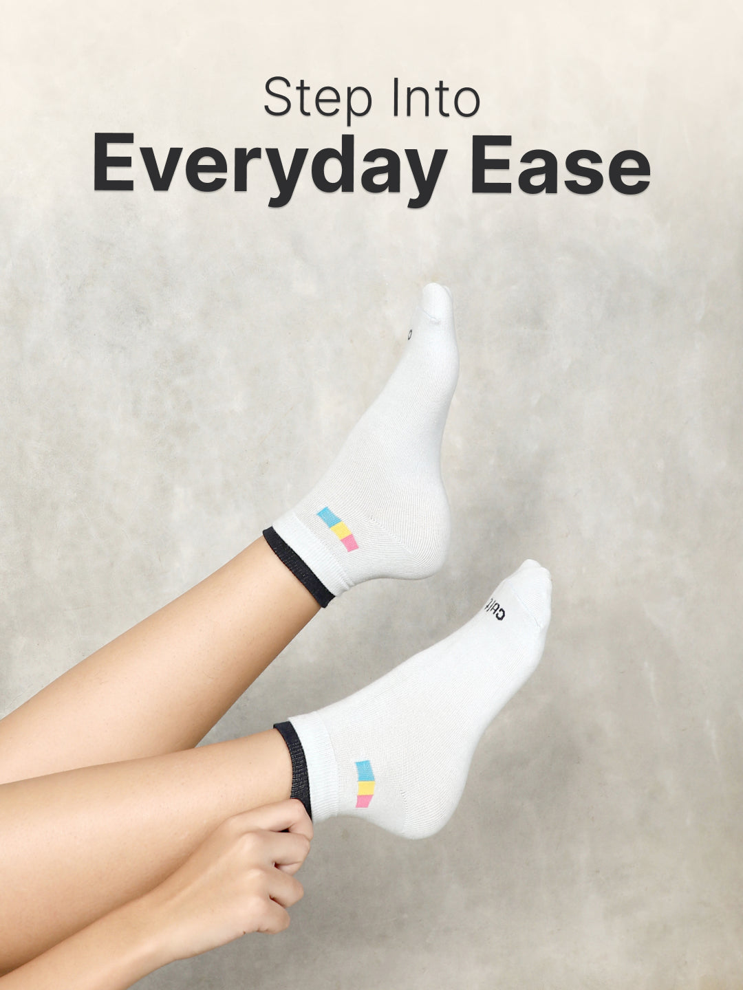 Casual Ankle Length Pack of 3 Cream,Powder Blue & Black Solid Women's Cotton Socks