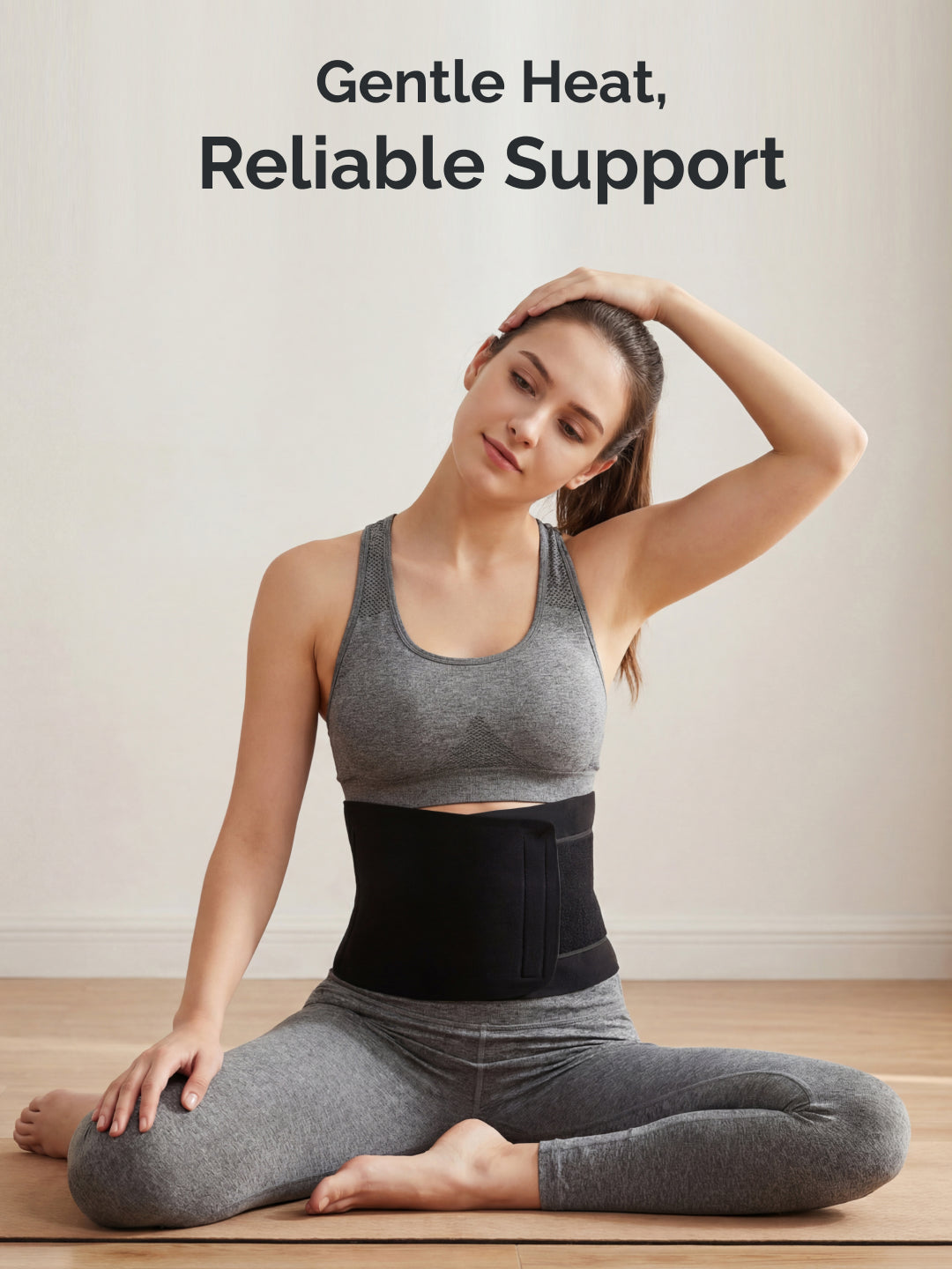 CULT Sauna Belt for Men & Women; Sweat-Enhancing Waist Trimmer Belt for Workout; Gym & Multipurpose Fitness Use Black