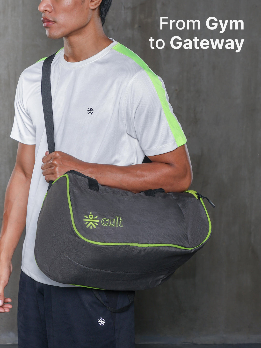 Foldable Duffle Bag 25L with Adjustable Strap Olive