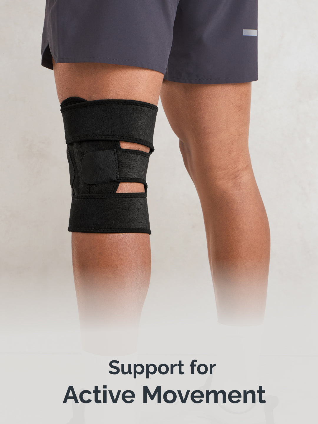 Cult Neoprene Knee Binder with Open Patella Adjustable Compression Support for Pain Relief & Stability Black - Unisex