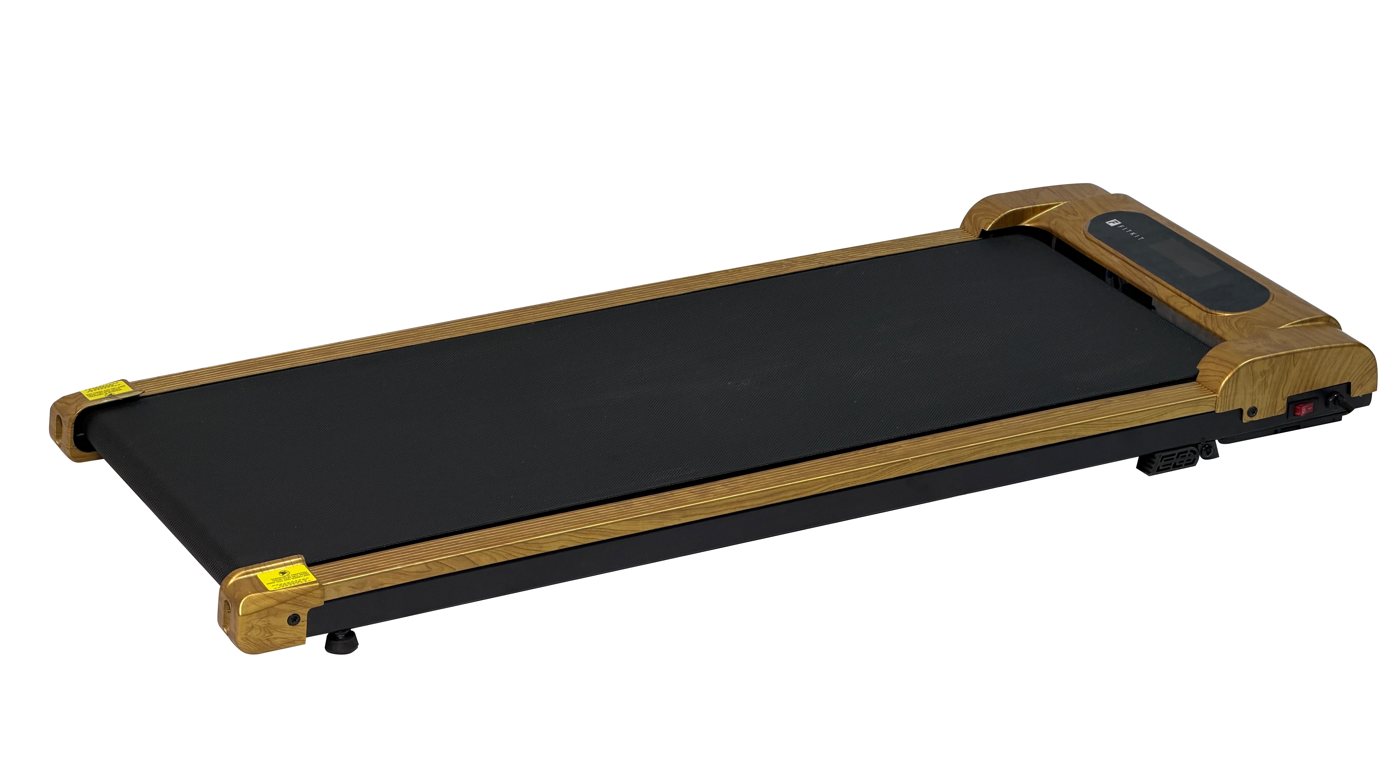 Fitkit by Cult Walking Lite Walking Pad (BLDC 3.5HP Peak Power) Compact & Foldable Under Desk DC Motor Treadmill | Max Weight: 120kg | Home use with Remote Control (Brown)