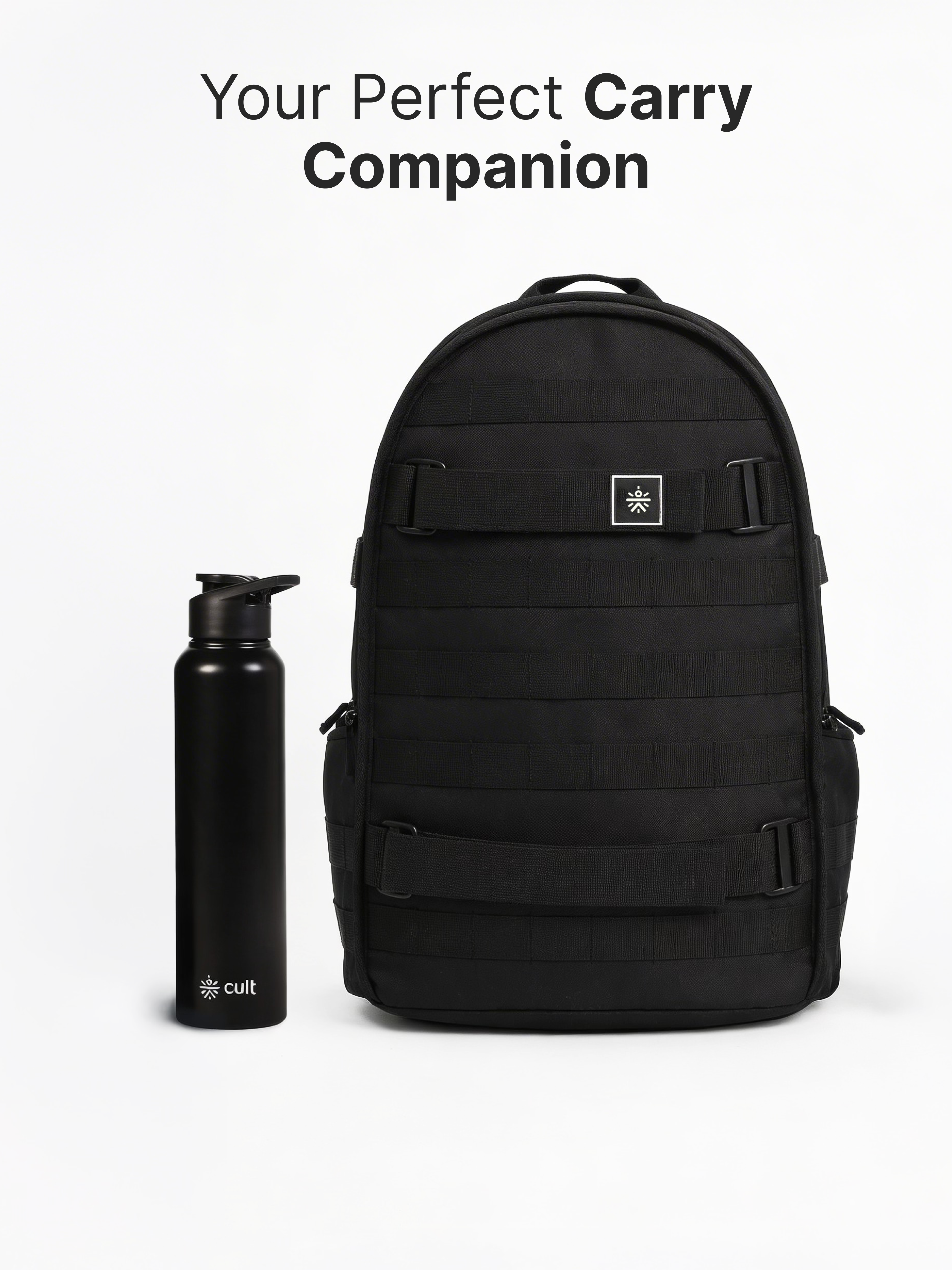 Cult Combo Backpack 35L with steel Bottle 1L