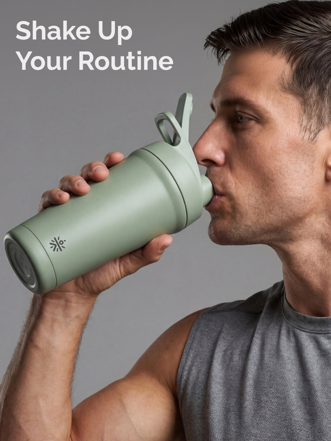 Cult Green Steel Shaker Bottle 700 ml with Bottom Opener – Leakproof & Built for Performance