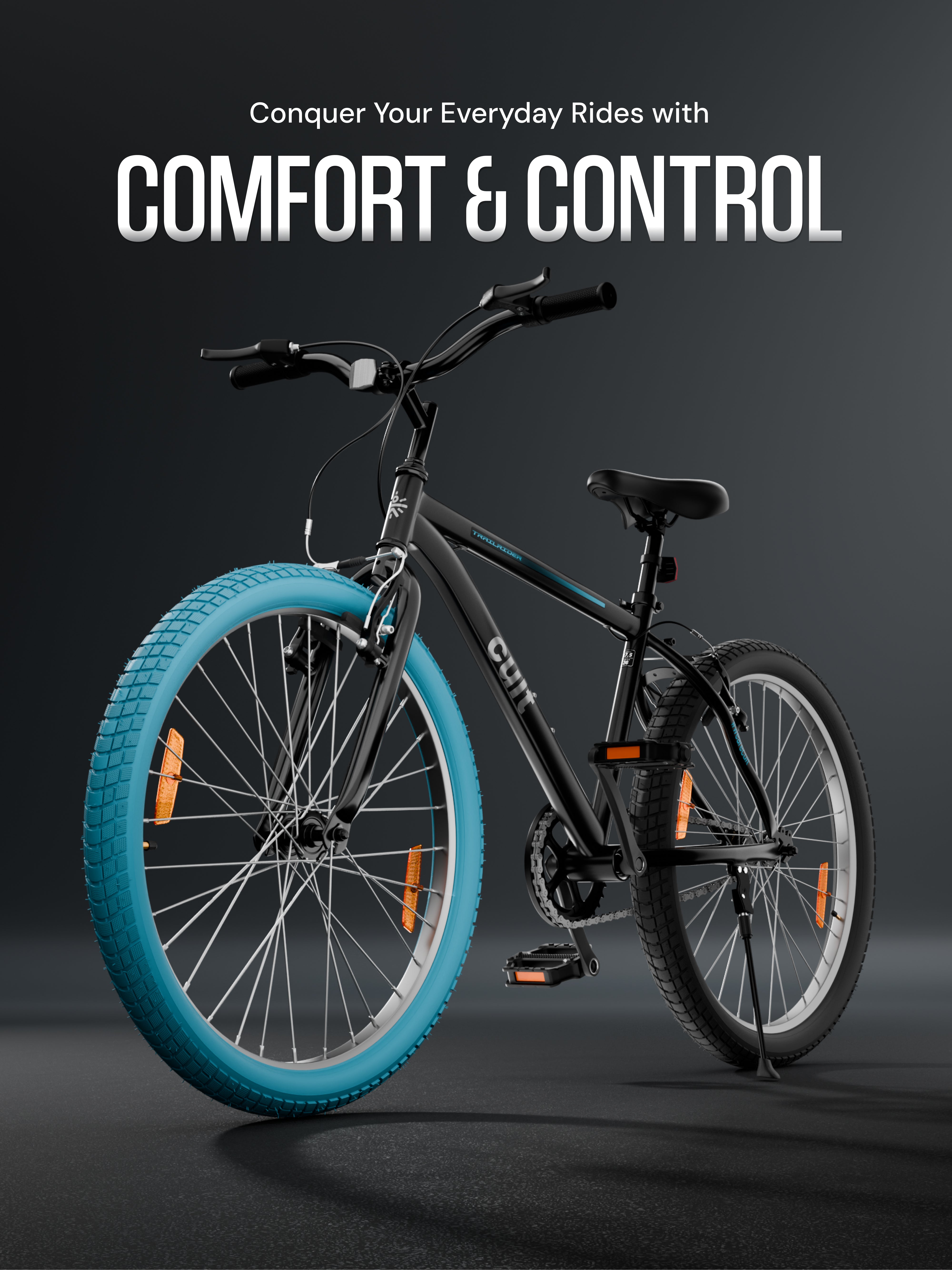 Cult TRAILRIDER 26T Single Speed Mountain Bike, Black