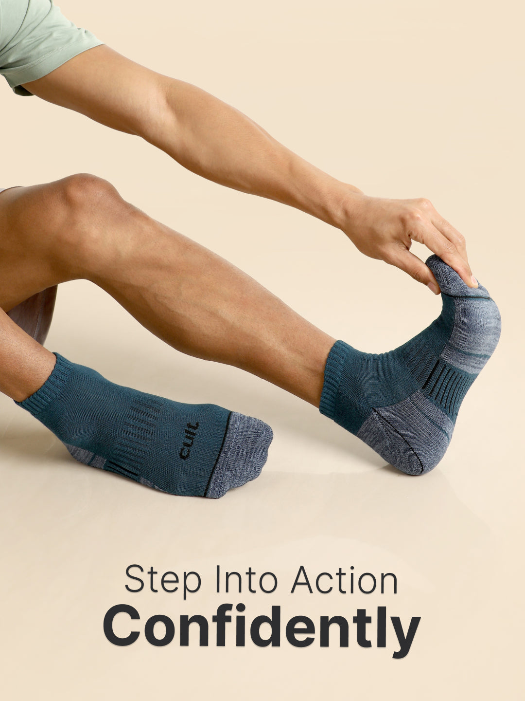 Sports Ankle Length Pack of 3 Maroon,Olive & Blue Men's Cotton Socks